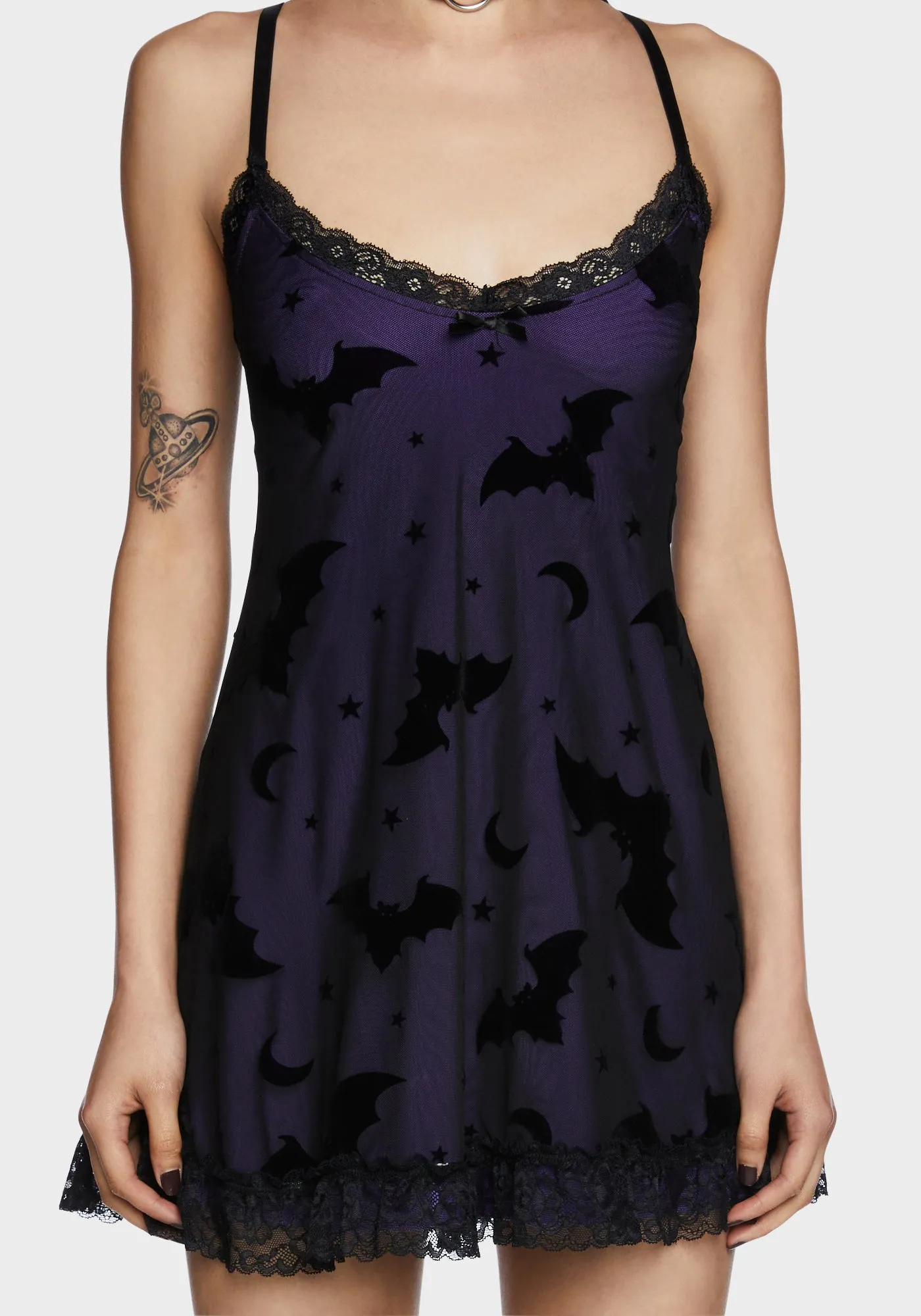 Bat Vibes Only Mini Dress sold by Dolls Kill product image thumbnail 3