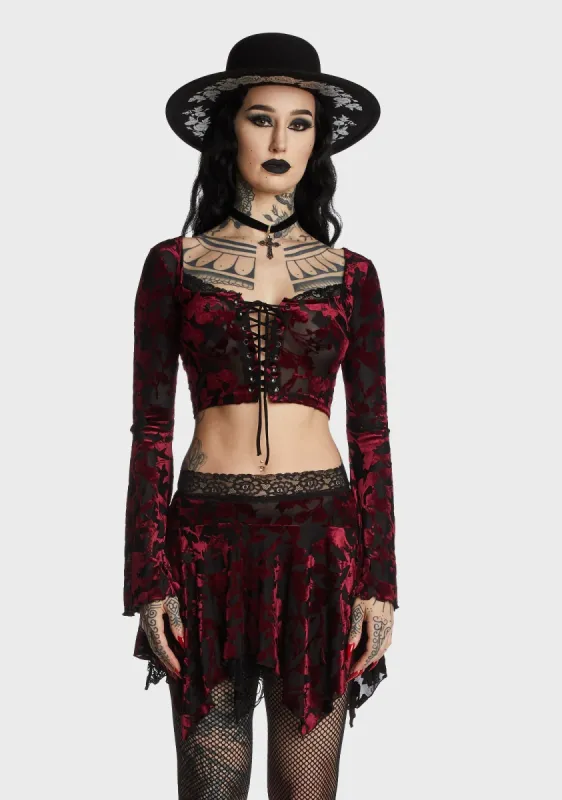 Mystic Misfit Crop Top sold by Dolls Kill