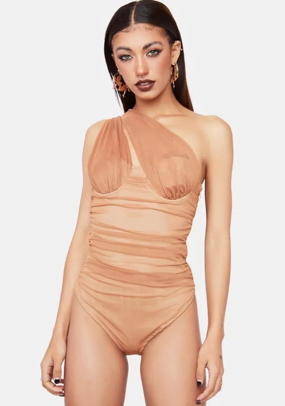 Better Alone Asymmetrical Bodysuit sold by Dolls Kill