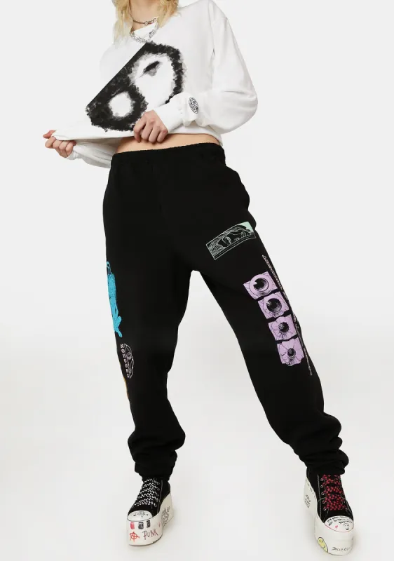 In Thought Graphic Sweatpants sold by Dolls Kill