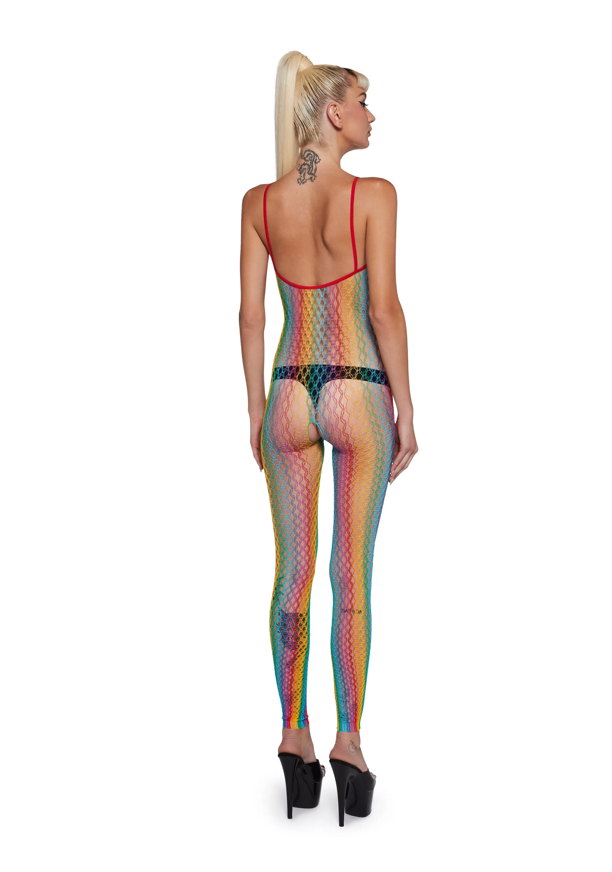 Chromatic Wonderland Fishnet Body Stocking sold by Dolls Kill product image thumbnail 4