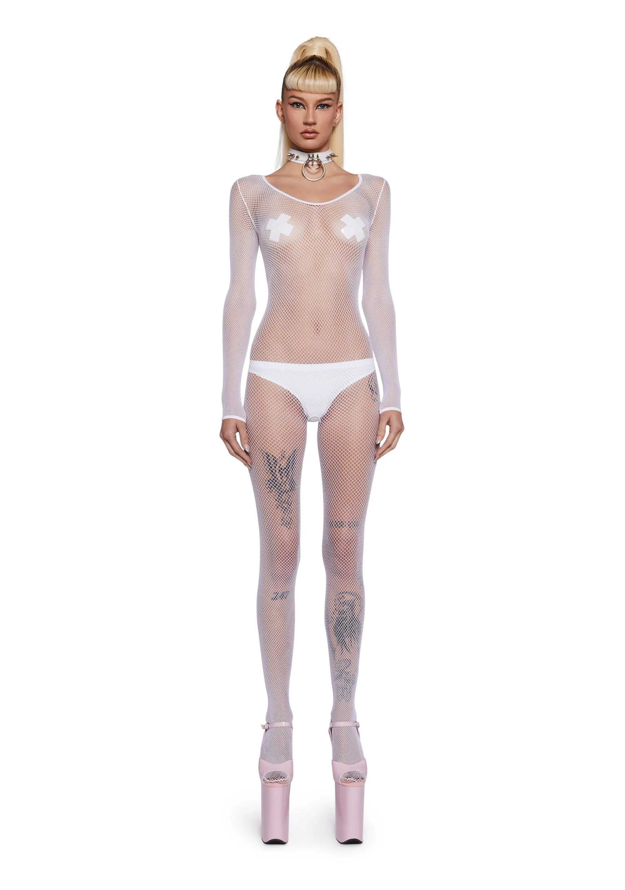 Private Performance Fishnet Body Stocking sold by Dolls Kill