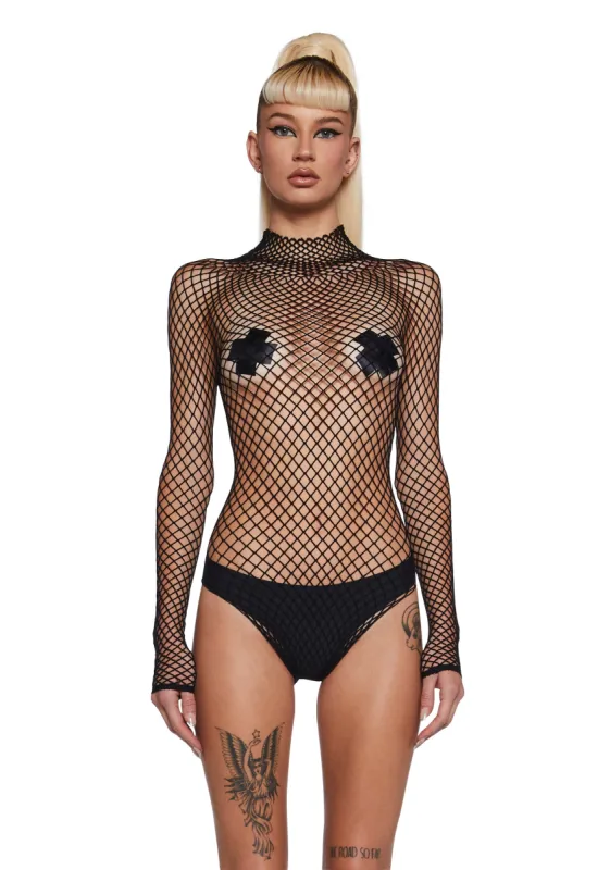 Because I Said So Fishnet Bodysuit sold by Dolls Kill