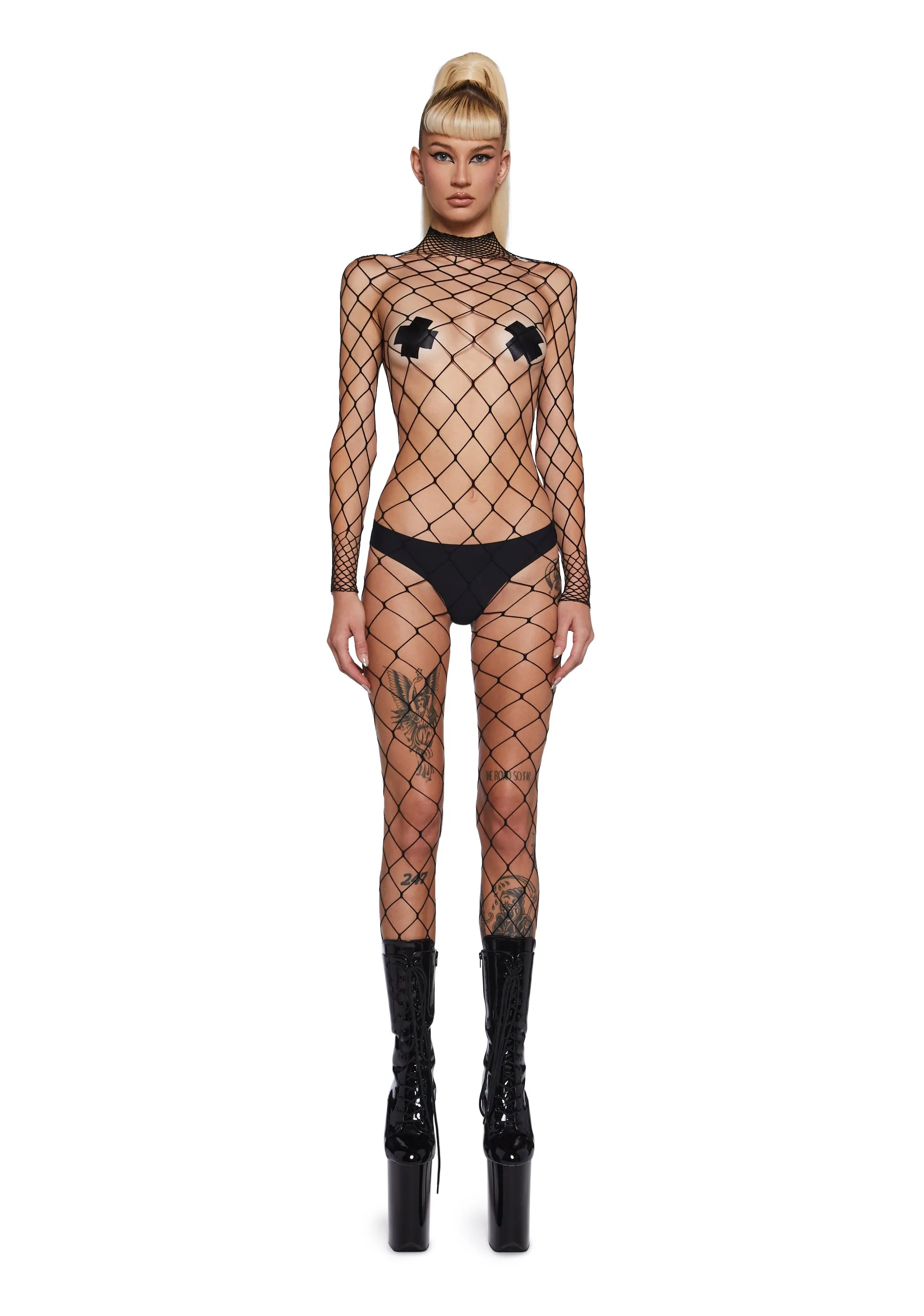 Catching Your Feels Body Stocking sold by Dolls Kill