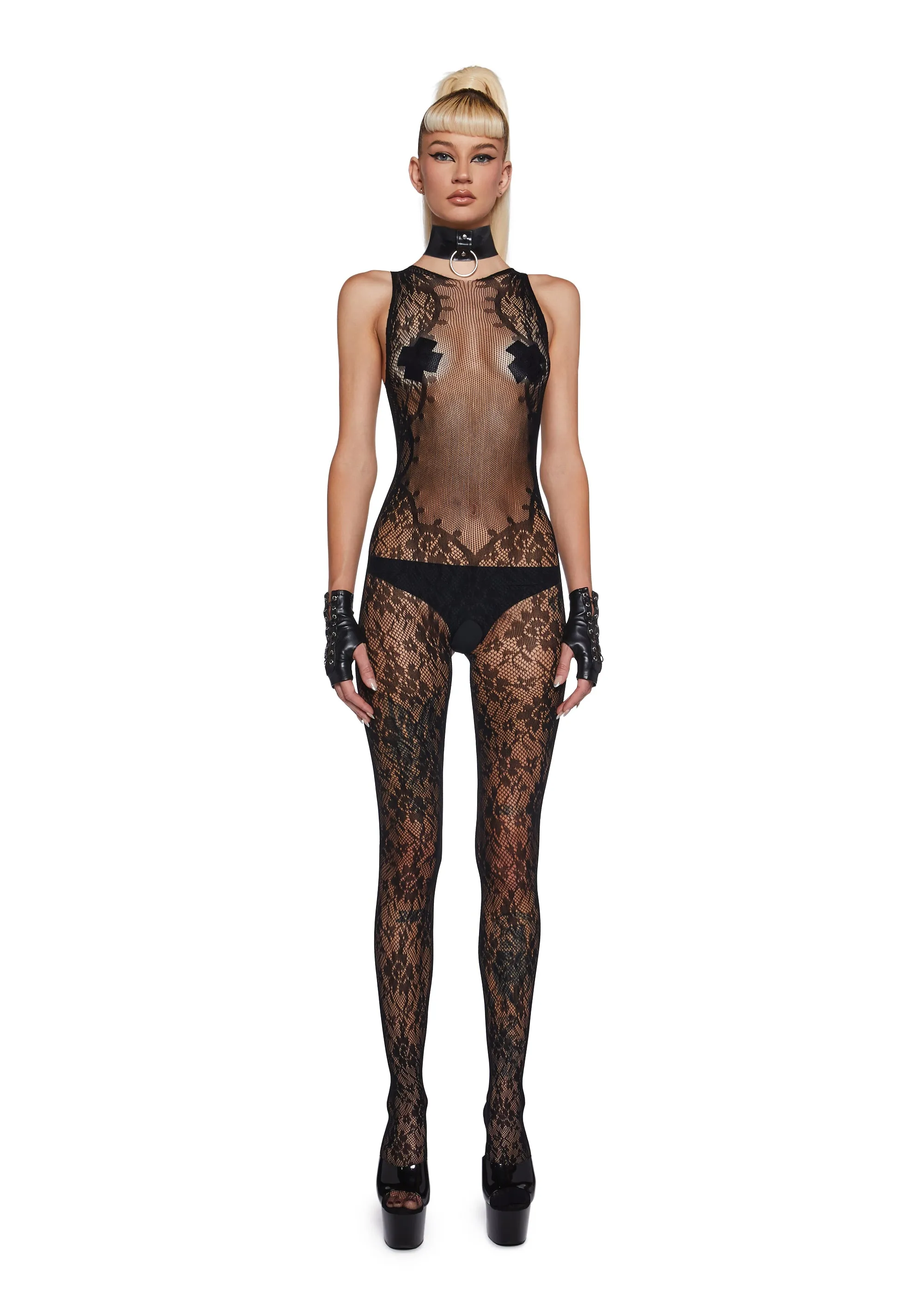 Make Your Heart Race Body Stocking sold by Dolls Kill