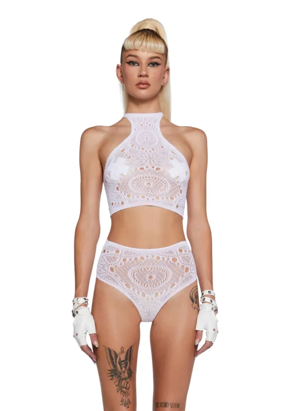 Total Phenomenon Lingerie Set - White sold by Dolls Kill
