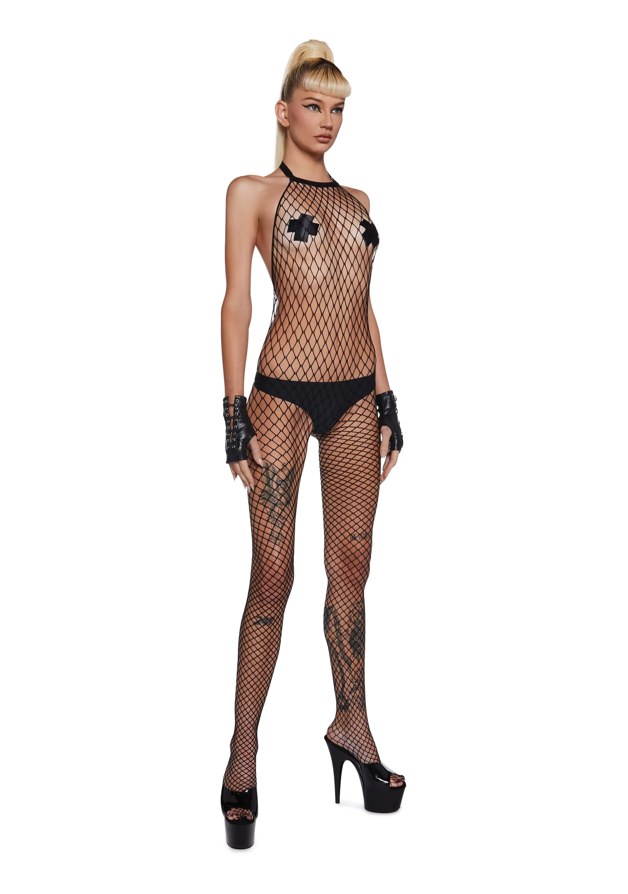 Hidden Secret Body Stocking - Black sold by Dolls Kill product image thumbnail 5