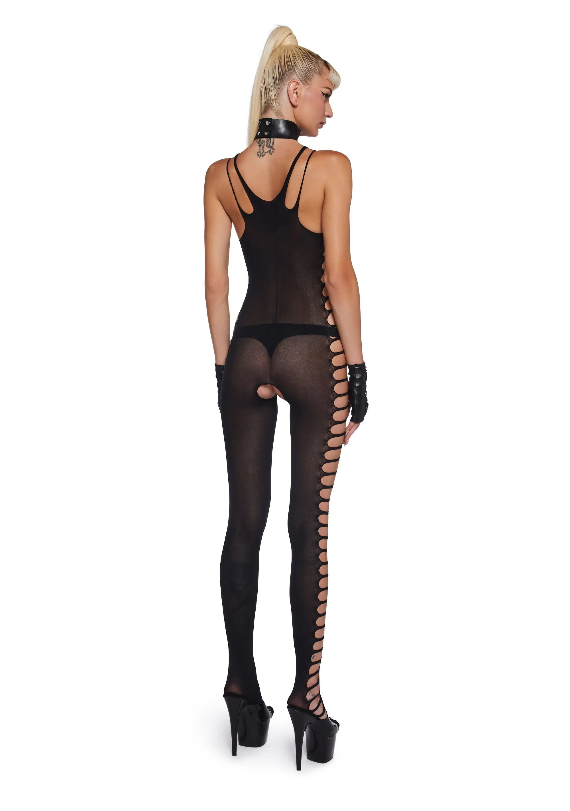 Lost In Lust Cut Out Body Stocking - Black sold by Dolls Kill product image thumbnail 4