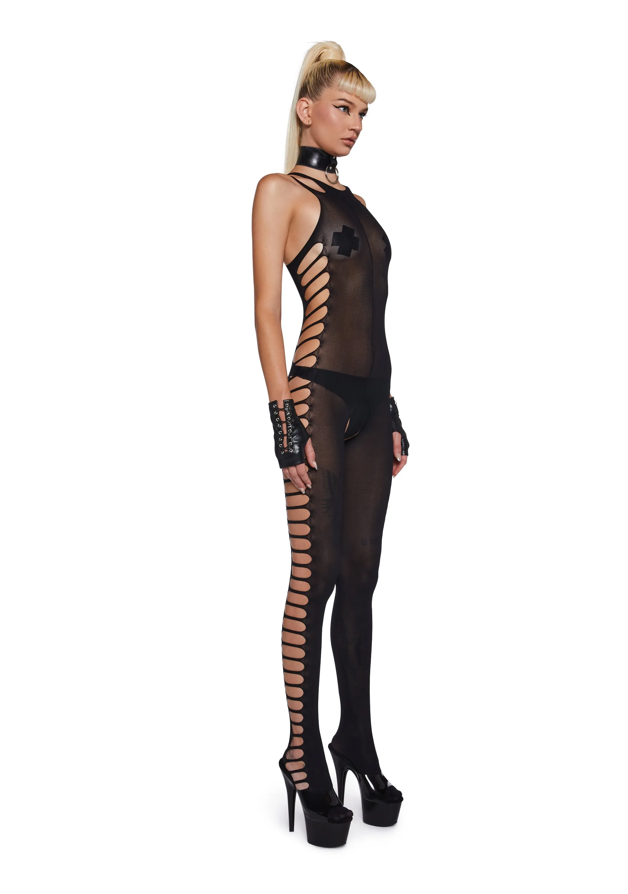 Lost In Lust Cut Out Body Stocking - Black sold by Dolls Kill product image thumbnail 3