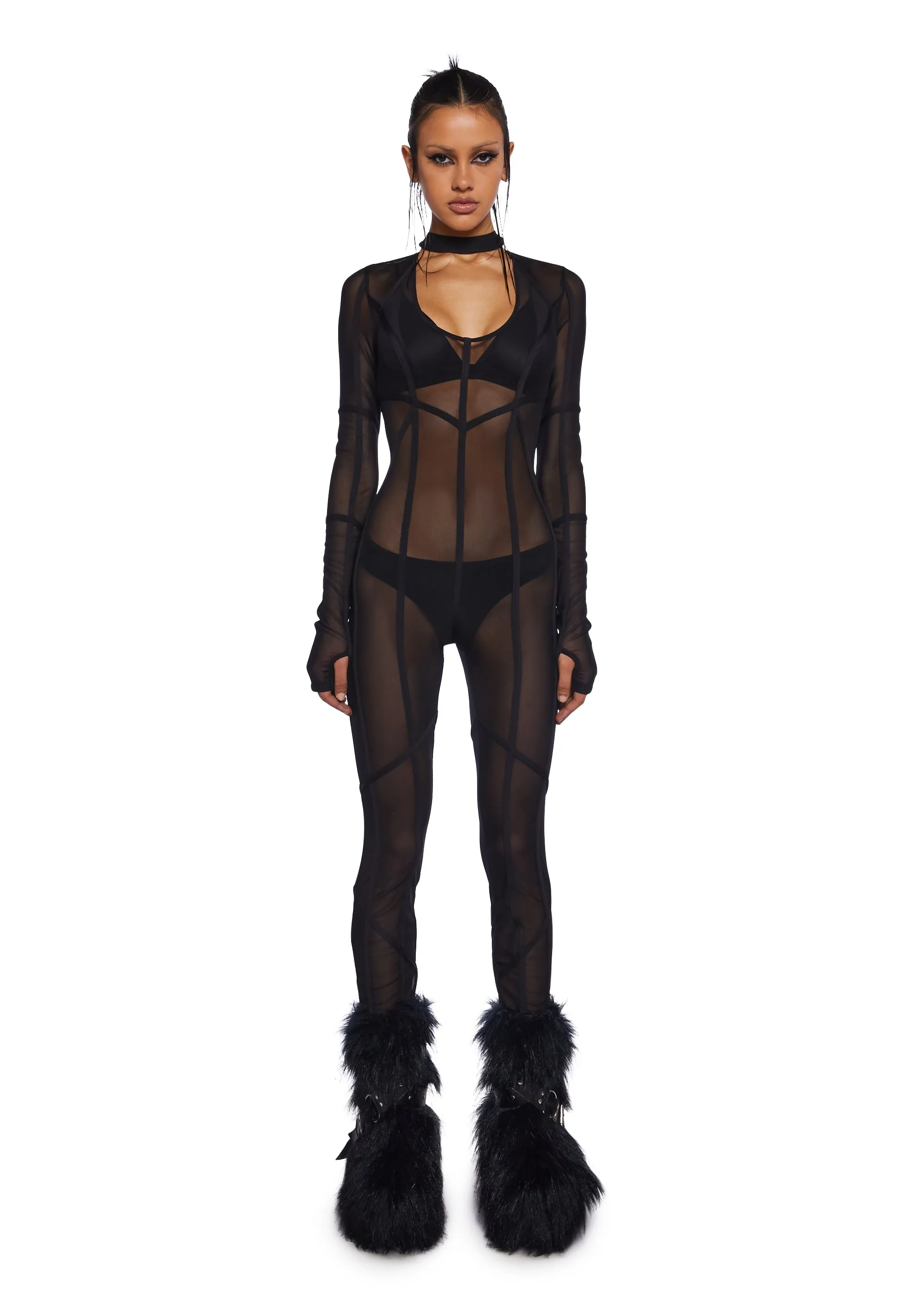 Chamber Cut Out Catsuit sold by Dolls Kill