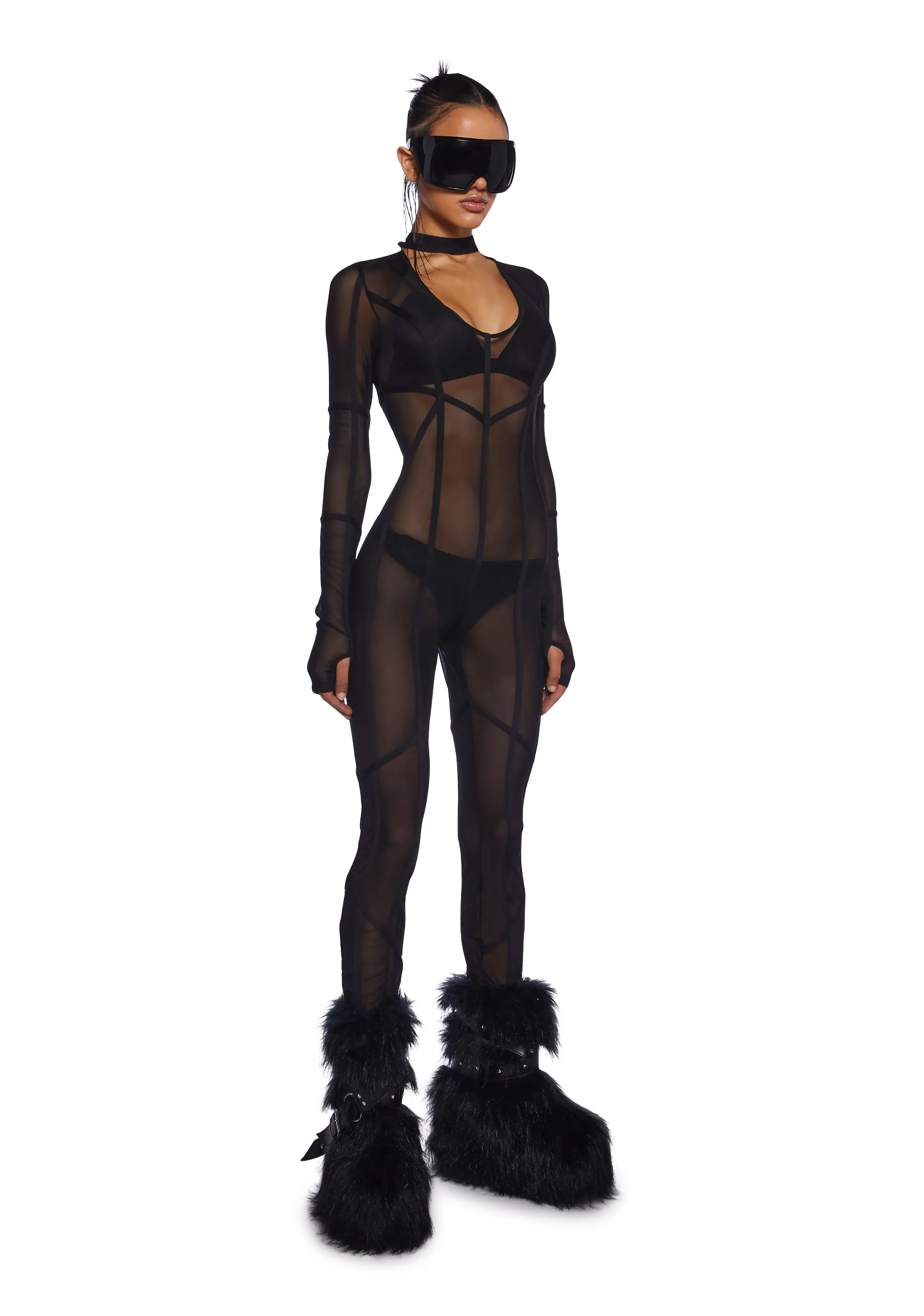 Chamber Cut Out Catsuit sold by Dolls Kill product image thumbnail 3
