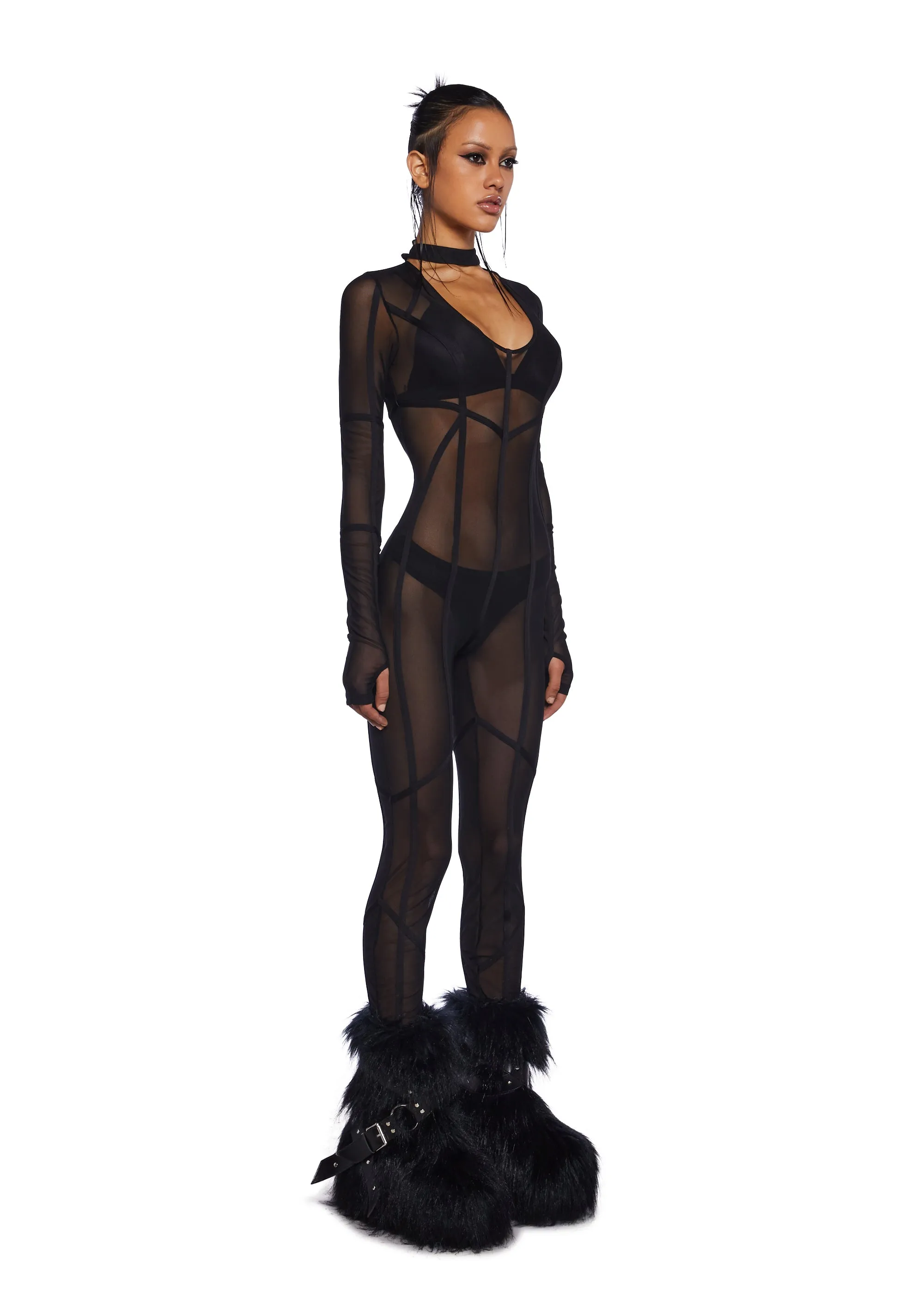 Chamber Cut Out Catsuit sold by Dolls Kill product image thumbnail 5