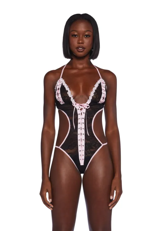 Sharon Lace Up Teddy sold by Dolls Kill