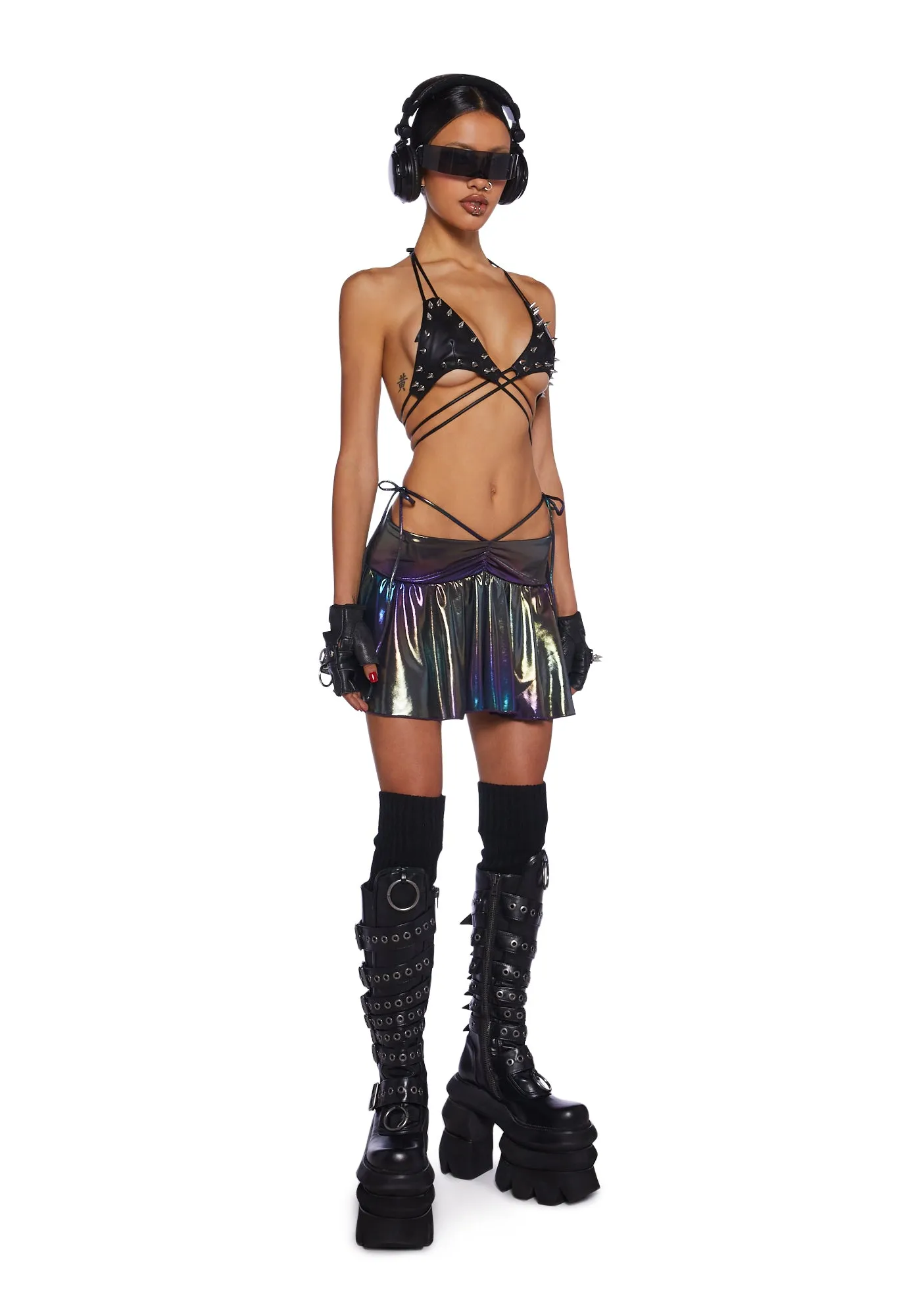 Galaxy Gathered Mini Skirt sold by Dolls Kill product image thumbnail 2