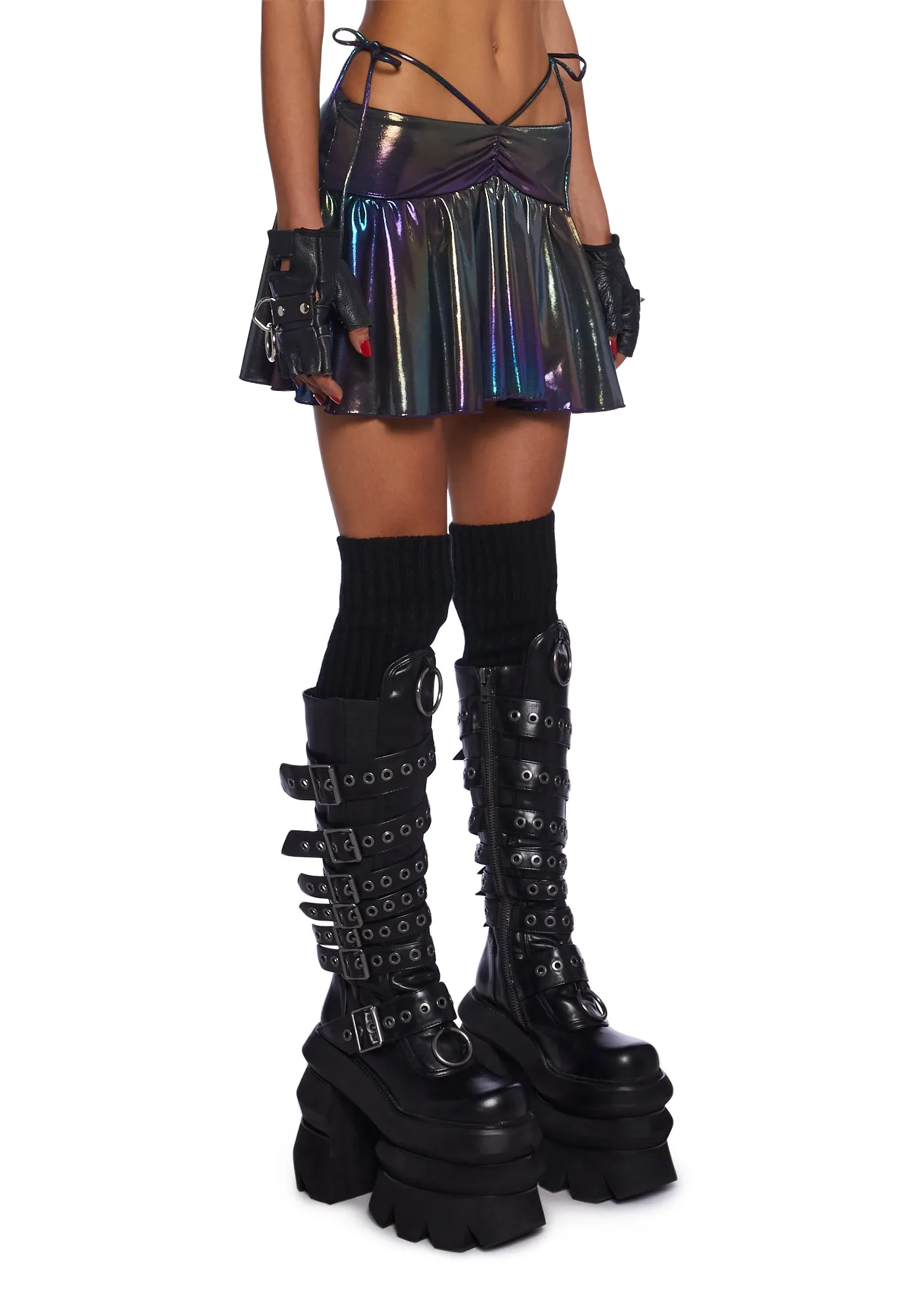 Galaxy Gathered Mini Skirt sold by Dolls Kill product image thumbnail 3