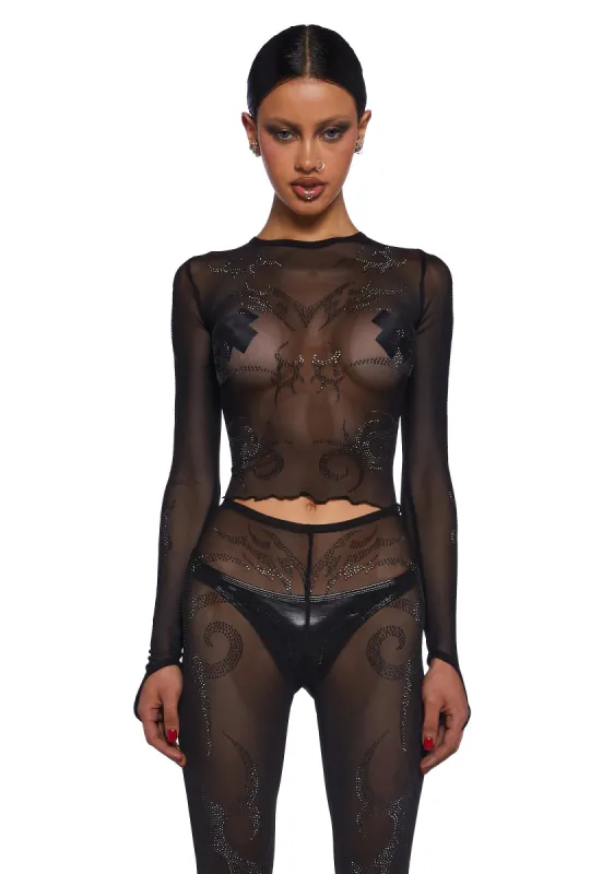 Dark Phoenix Long Sleeve Top sold by Dolls Kill