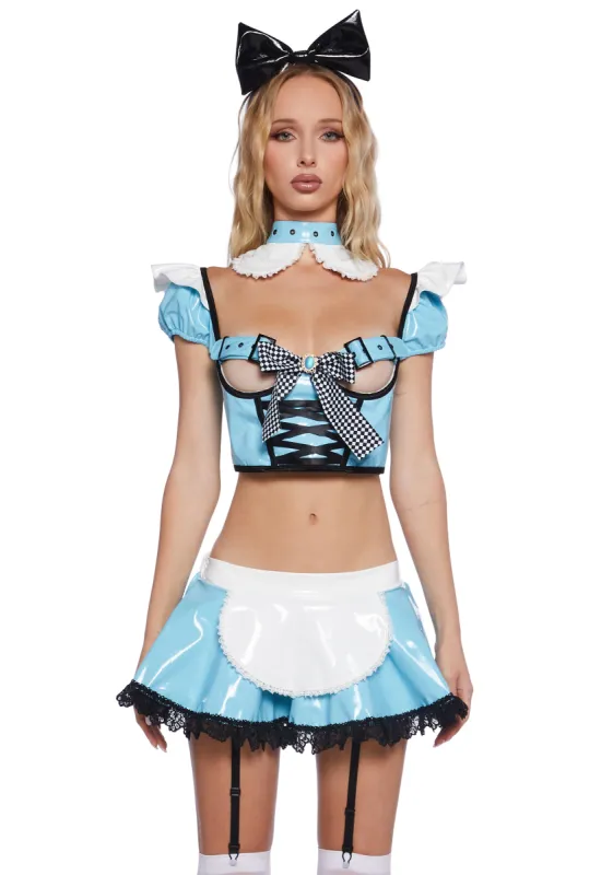 Looking Glass Girl Lingerie Set sold by Dolls Kill