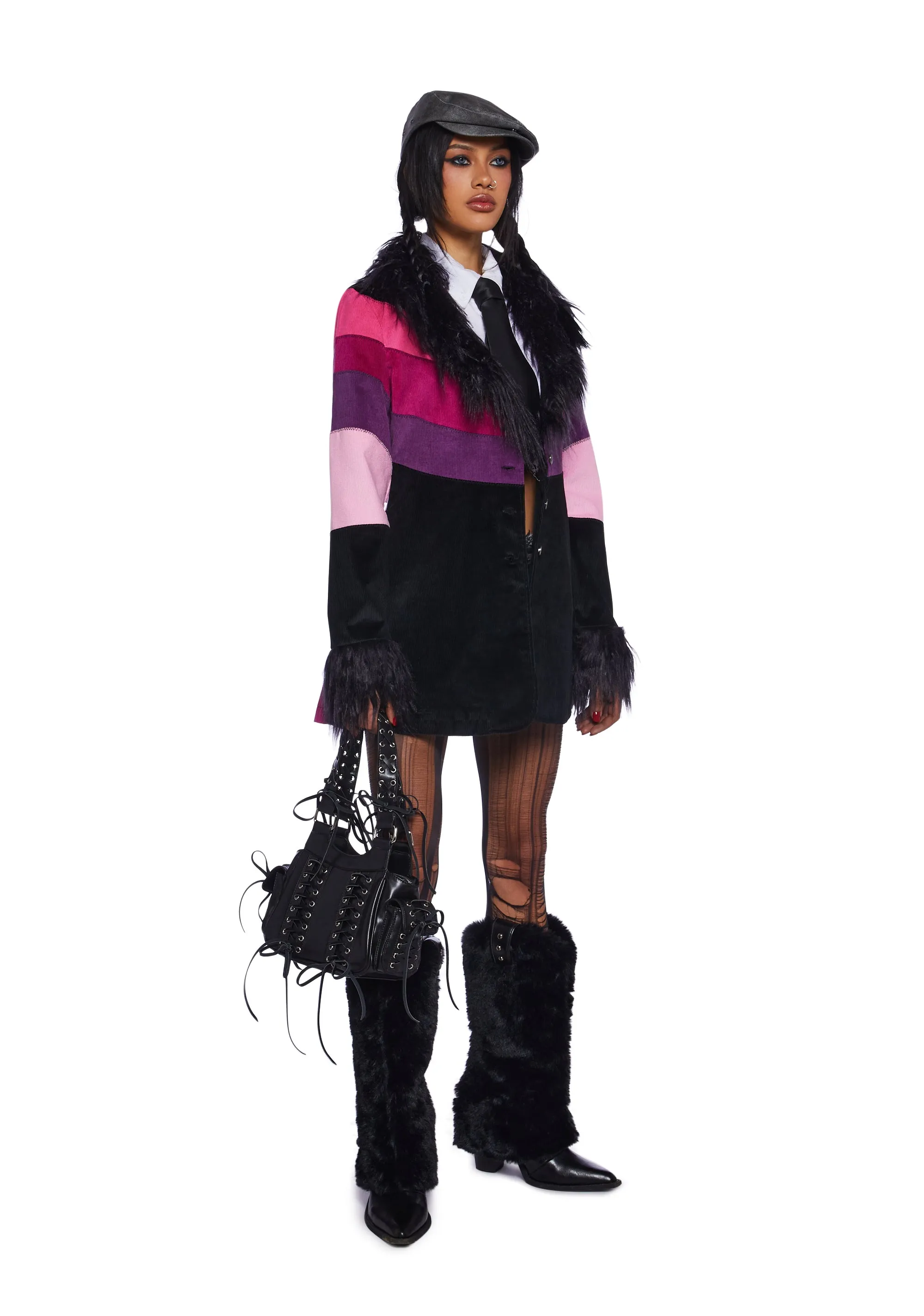 Break Free Corduroy Coat - Black sold by Dolls Kill product image thumbnail 2