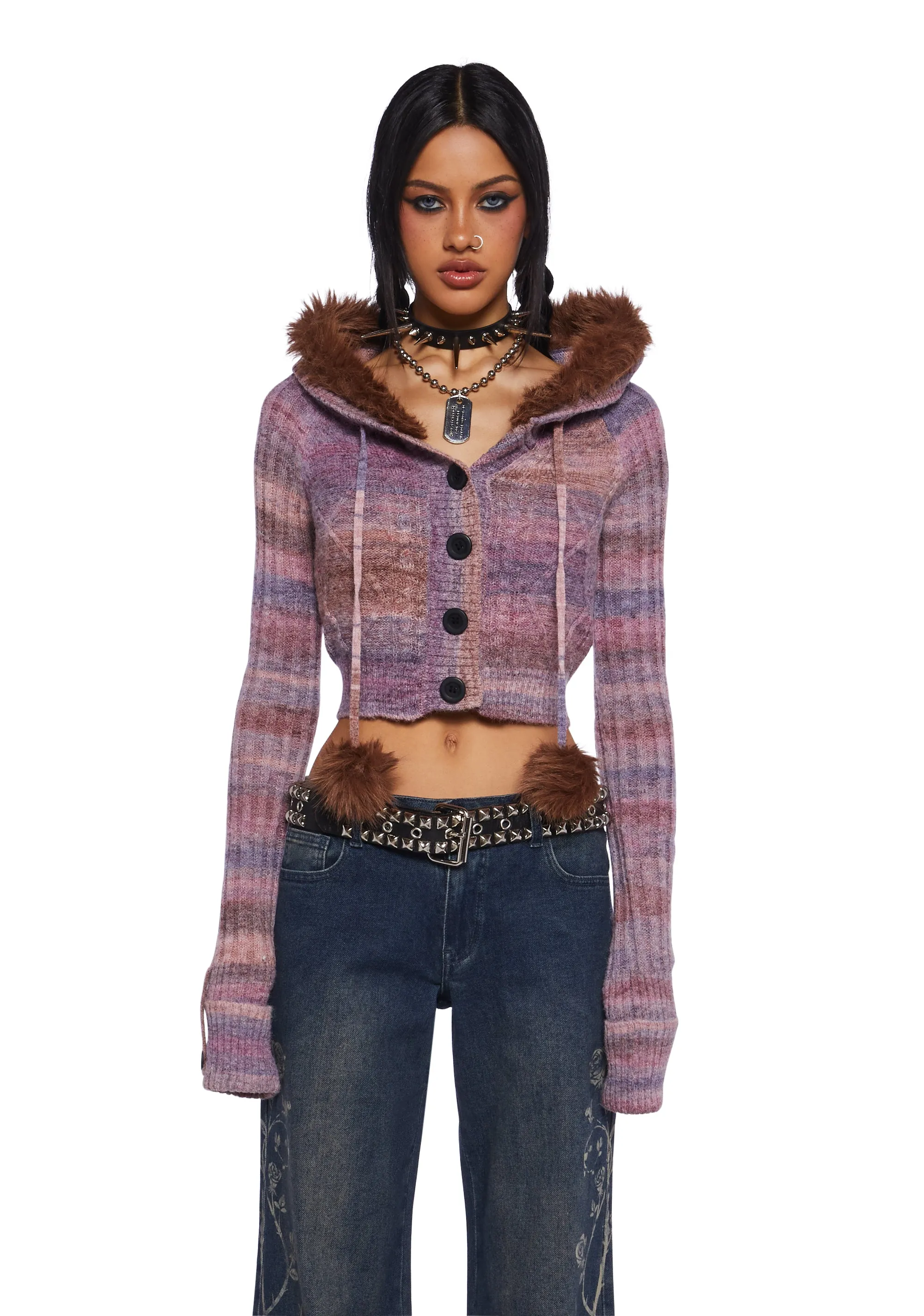 Punky Pop Knit Cardigan sold by Dolls Kill