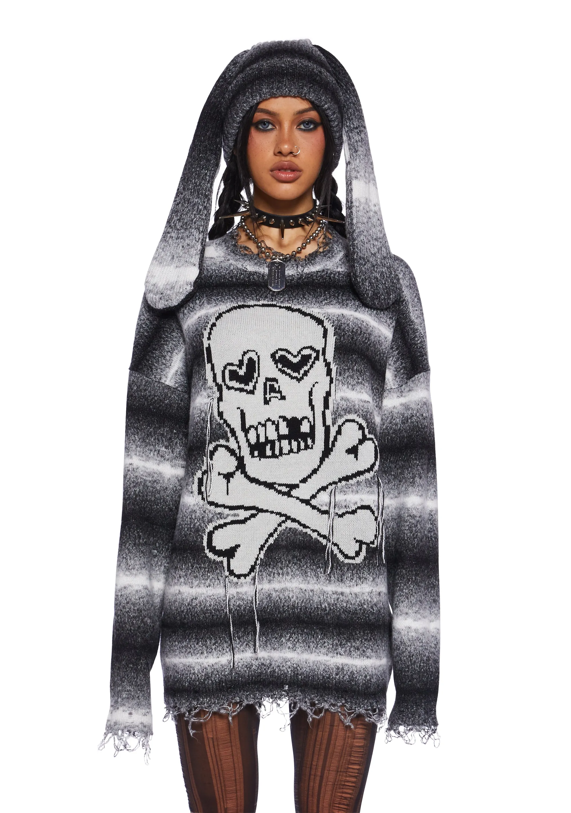 Girly Grunge Sweater And Beanie Set sold by Dolls Kill