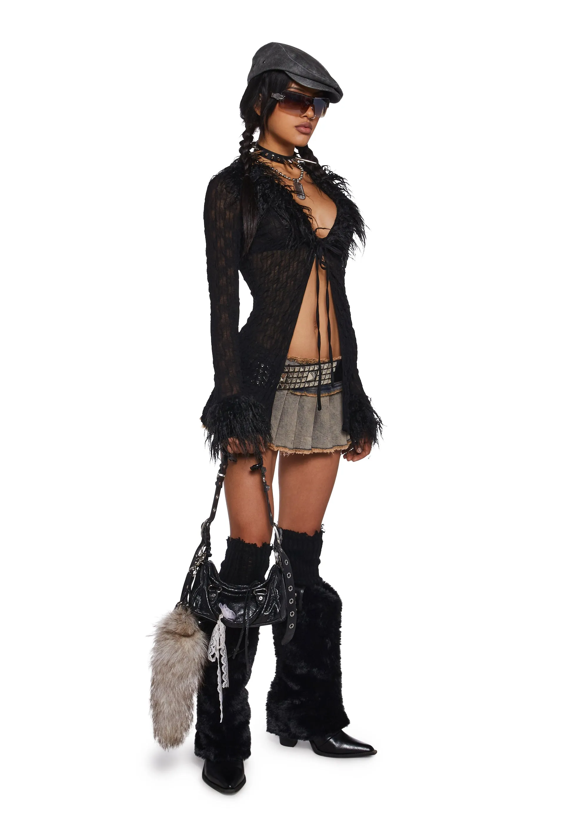 With The Band Knit Cardigan - Black sold by Dolls Kill product image thumbnail 2