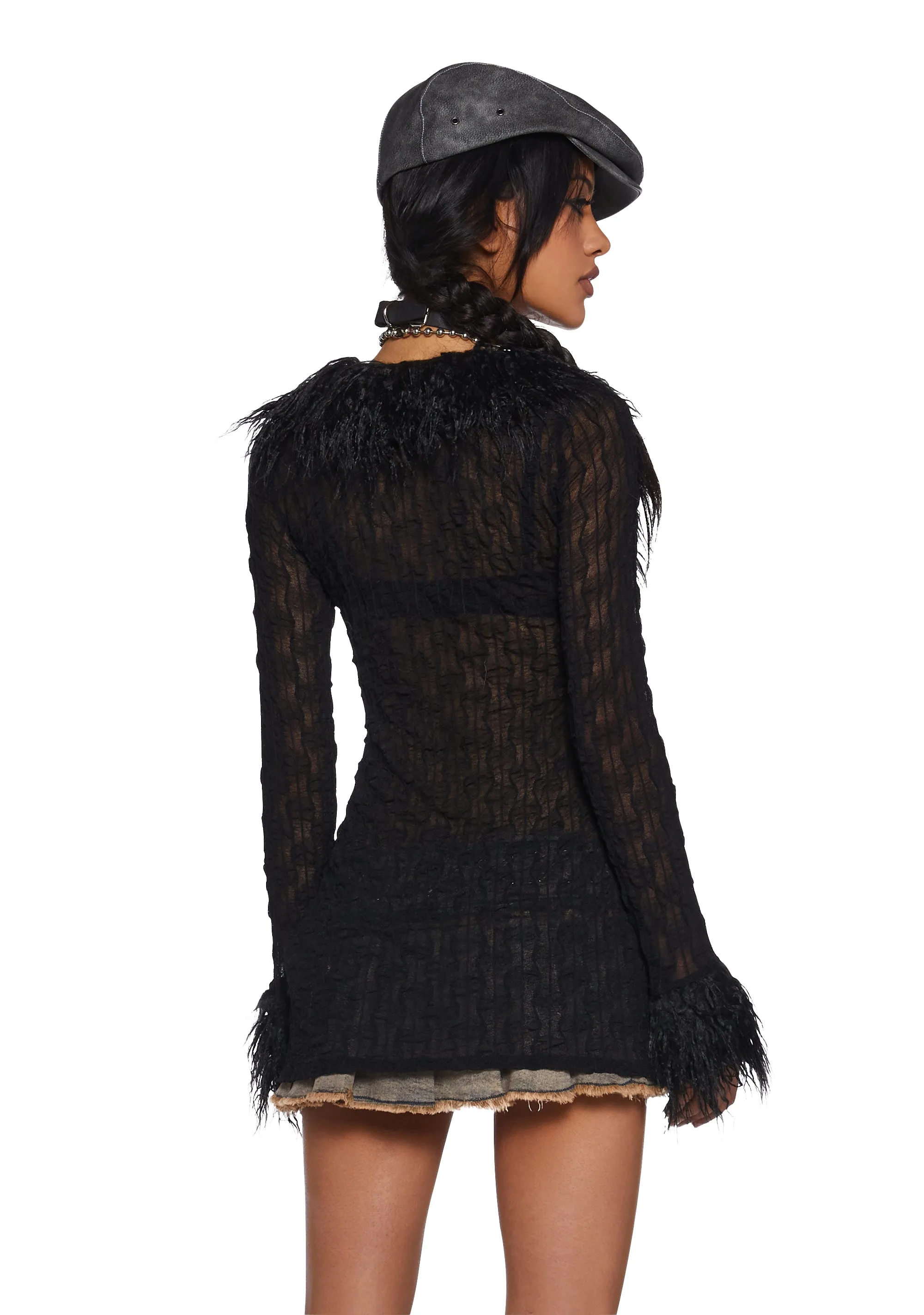 With The Band Knit Cardigan - Black sold by Dolls Kill product image thumbnail 4