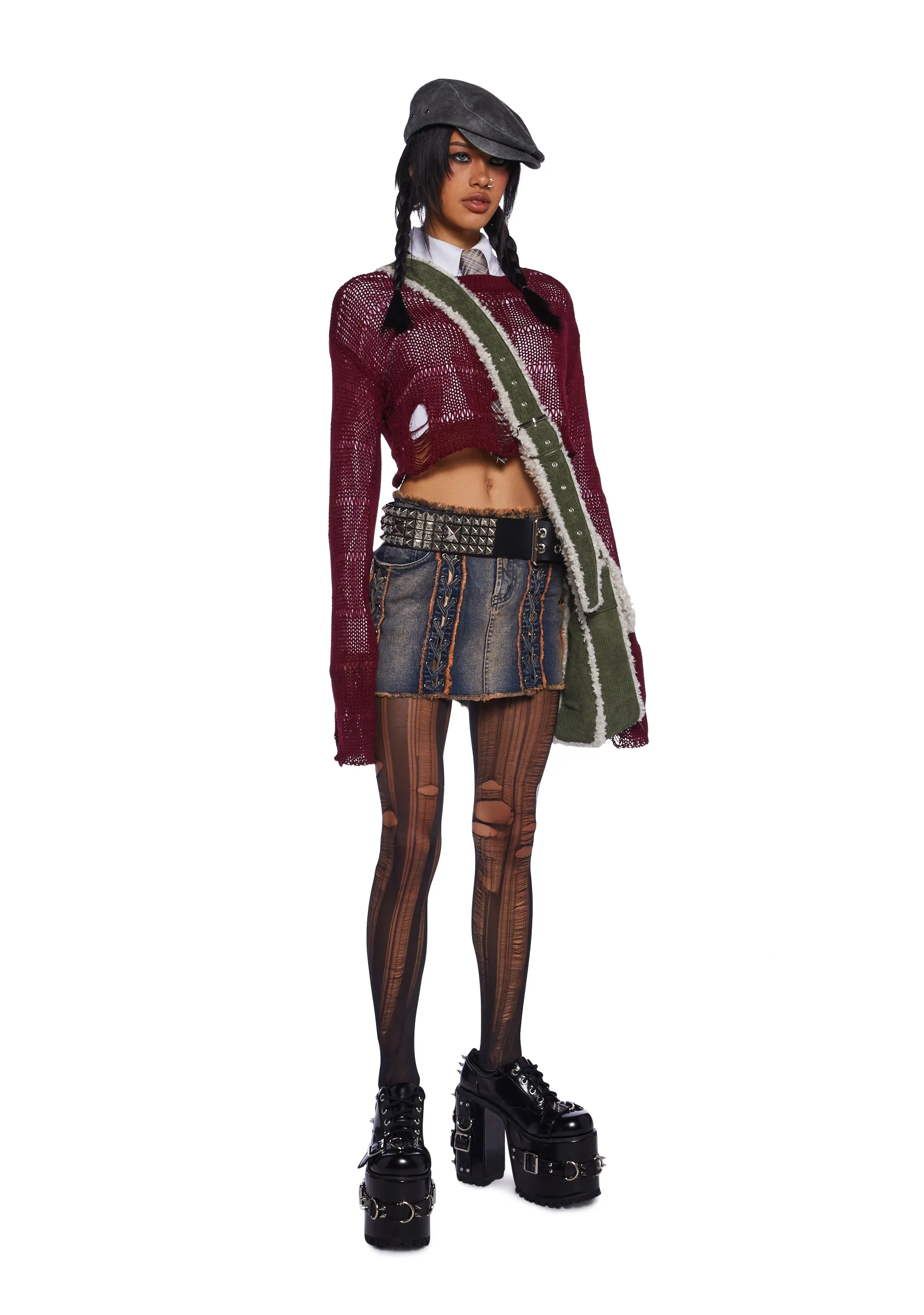 Breaking It All Denim Mini Skirt sold by Dolls Kill product image thumbnail 2