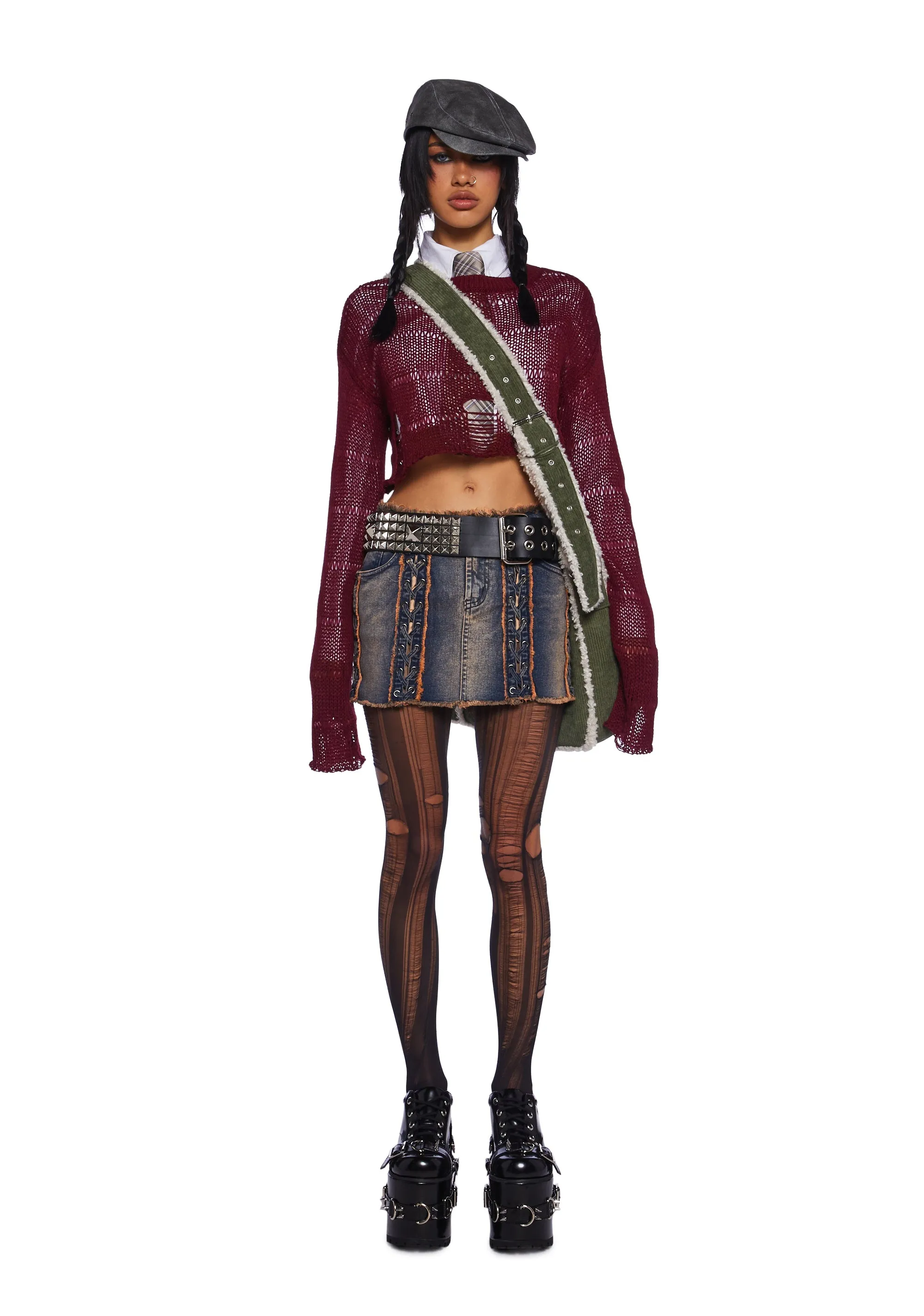 Breaking It All Denim Mini Skirt sold by Dolls Kill product image thumbnail 5