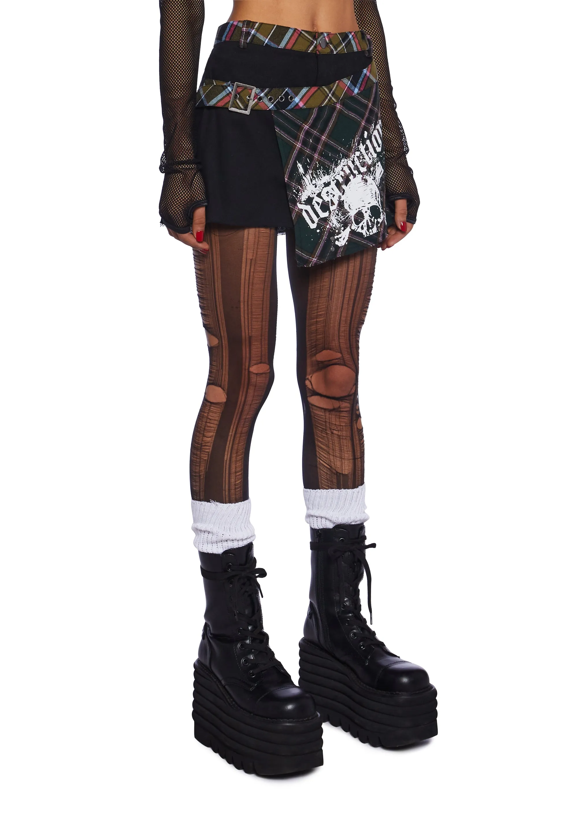 Just Destruction Mini Skirt sold by Dolls Kill product image thumbnail 3