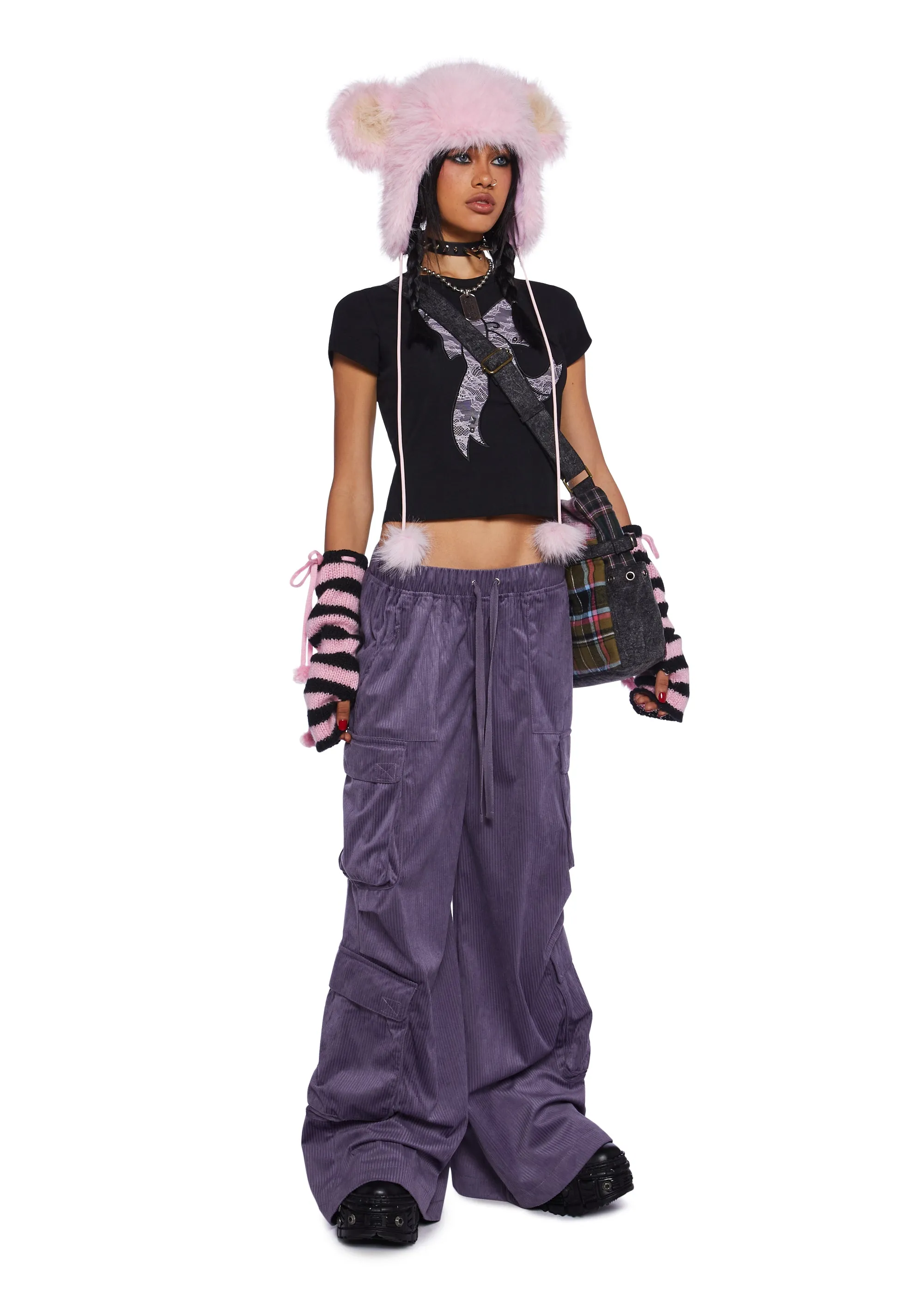 Streetwise Cutie Corduroy Cargo Pants sold by Dolls Kill product image thumbnail 2