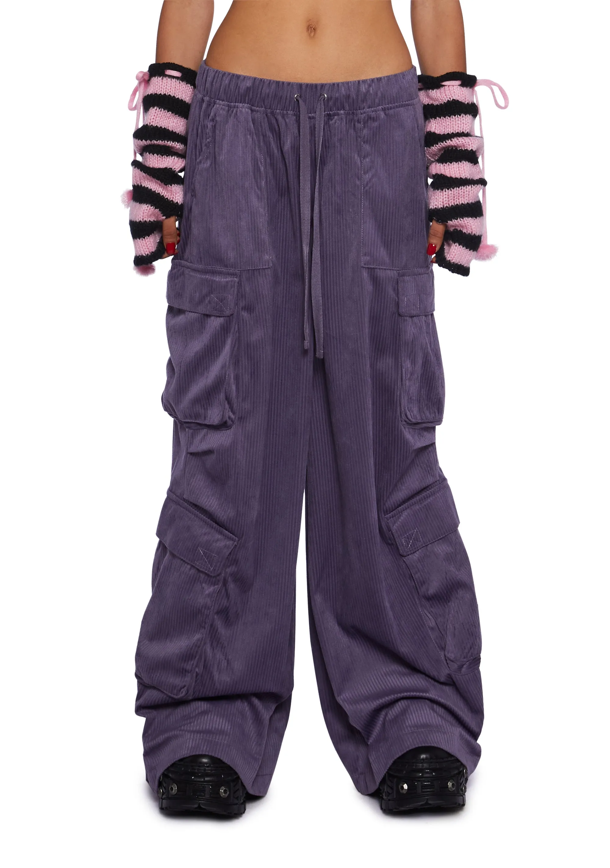 Streetwise Cutie Corduroy Cargo Pants sold by Dolls Kill