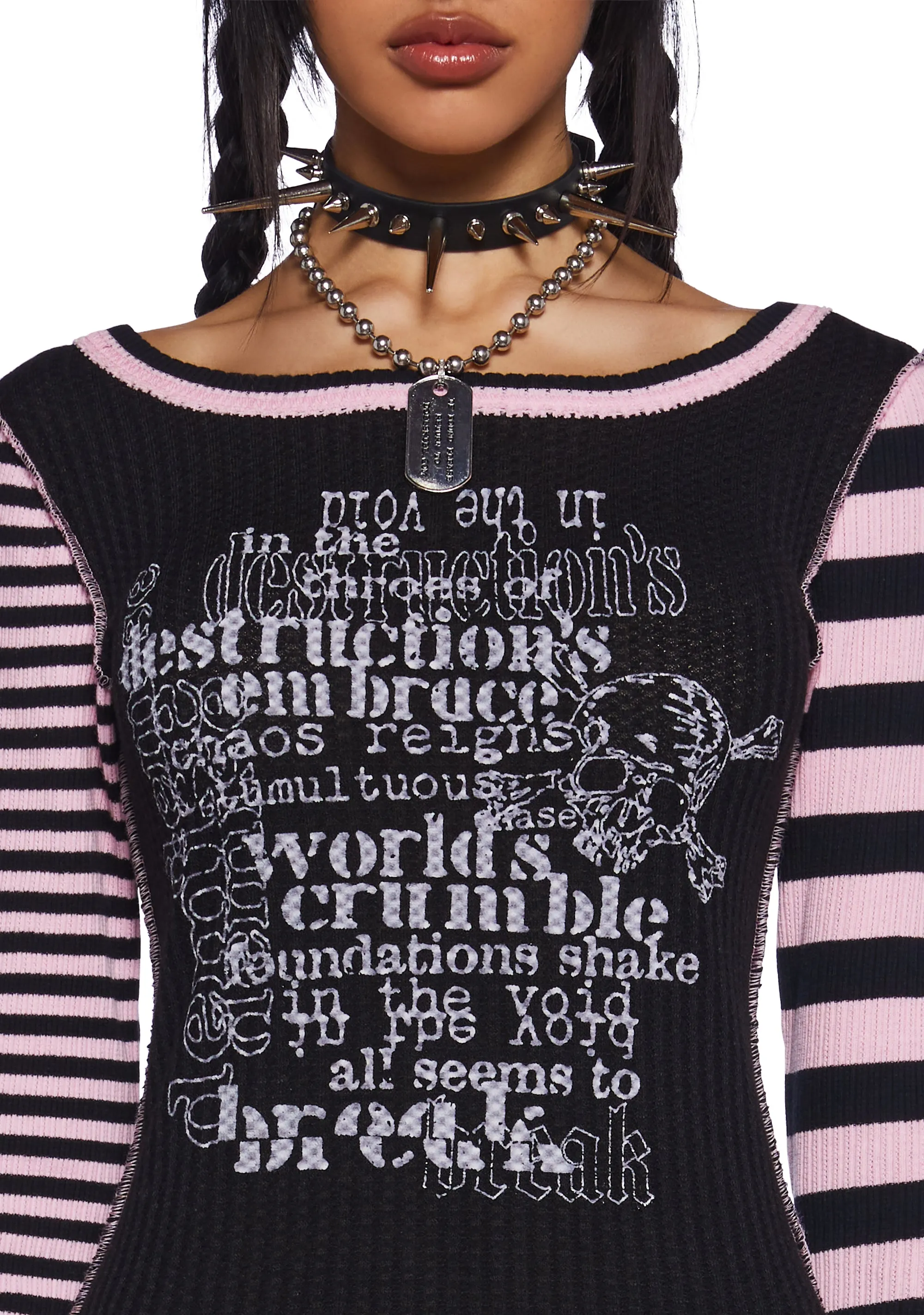 Chaotic Break Long Sleeve Tee sold by Dolls Kill product image thumbnail 5