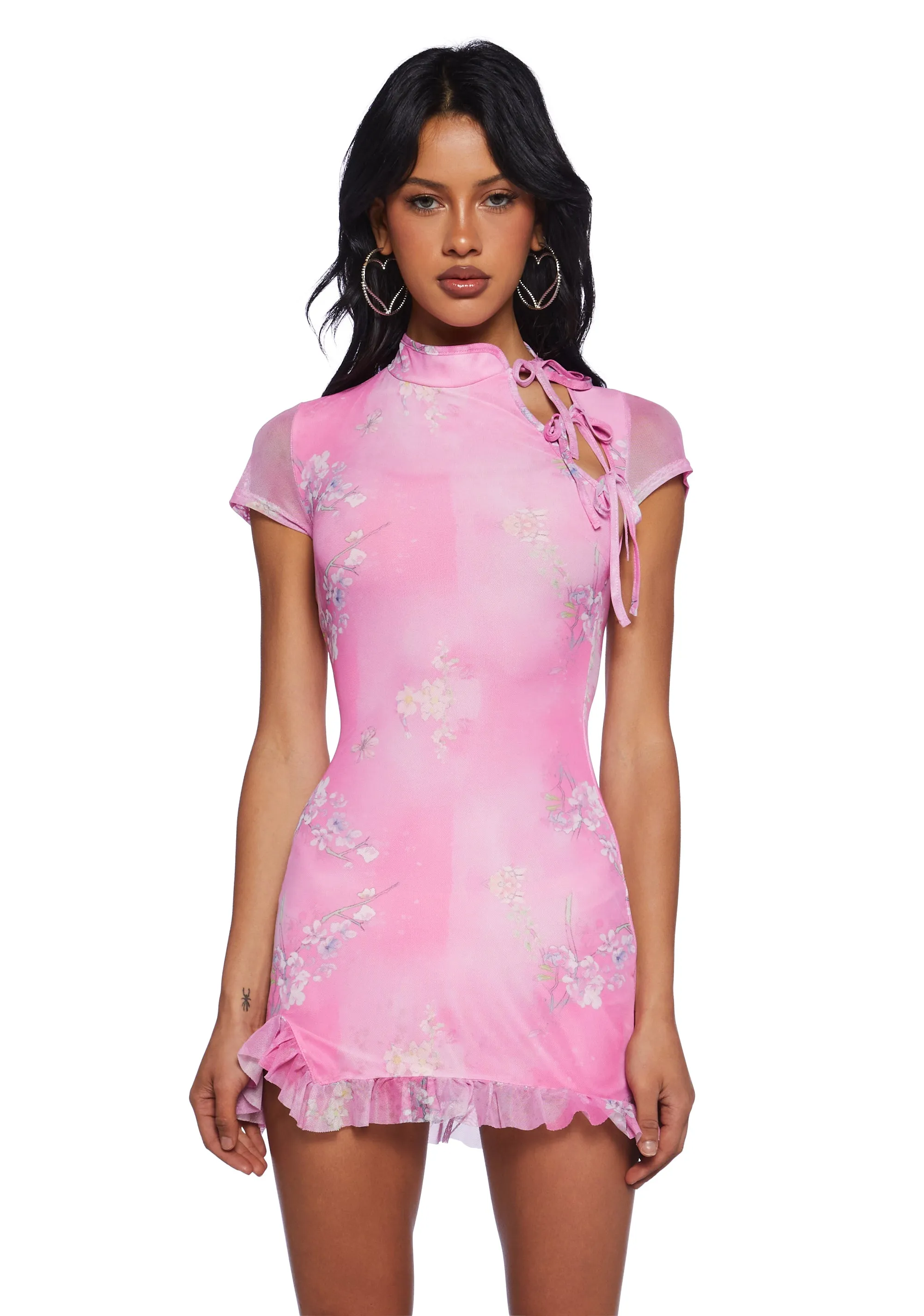 Up Too Late Mini Dress - Pink sold by Dolls Kill