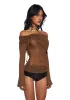 Only Yours Long Sleeve Top - Brown sold by Dolls Kill