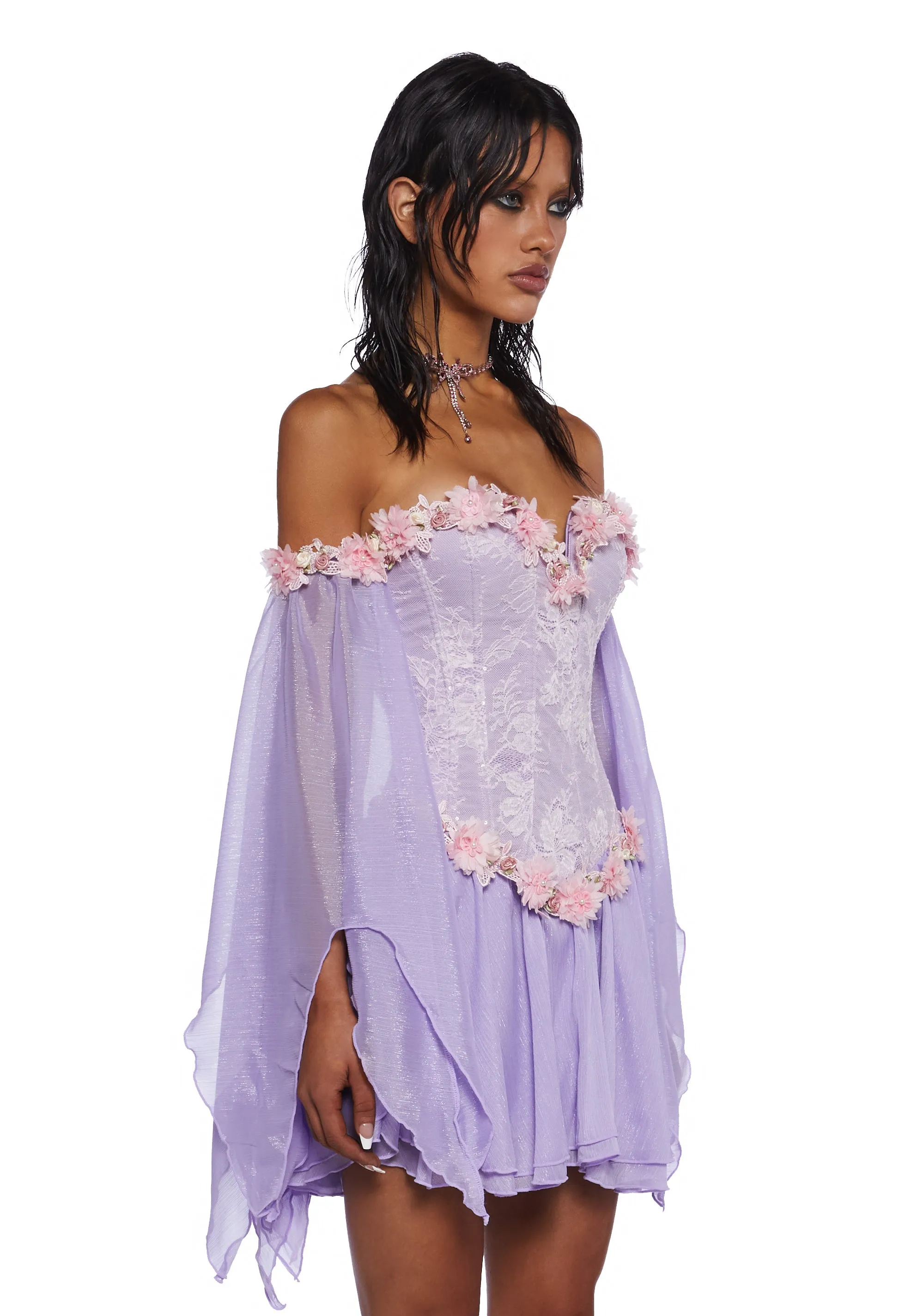 Sparkling Enchantment Mini Dress - Purple sold by Dolls Kill product image thumbnail 3