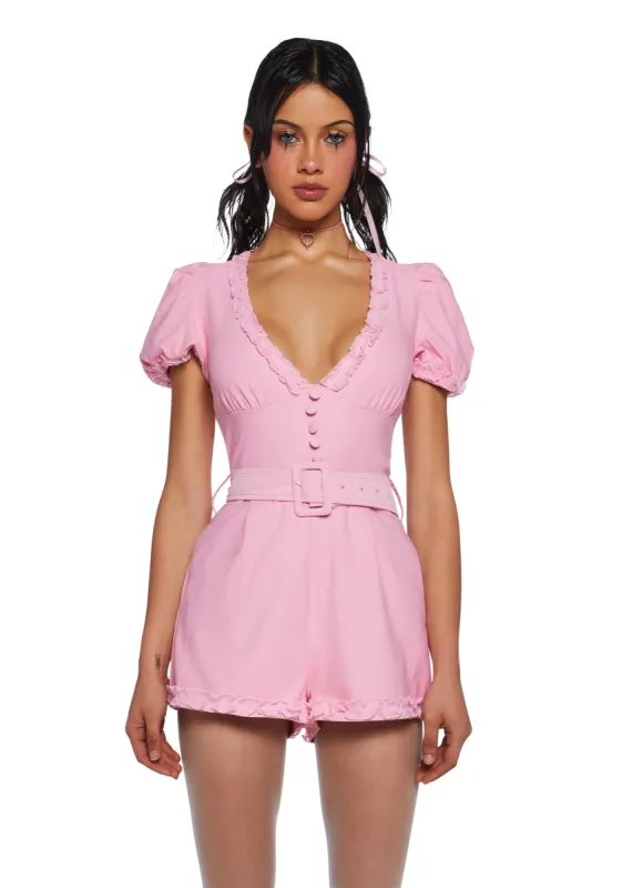 Chic Manners Short Sleeve Romper sold by Dolls Kill