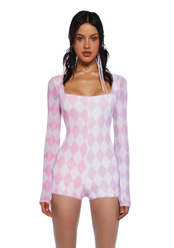 Put On A Show Mesh Romper sold by Dolls Kill