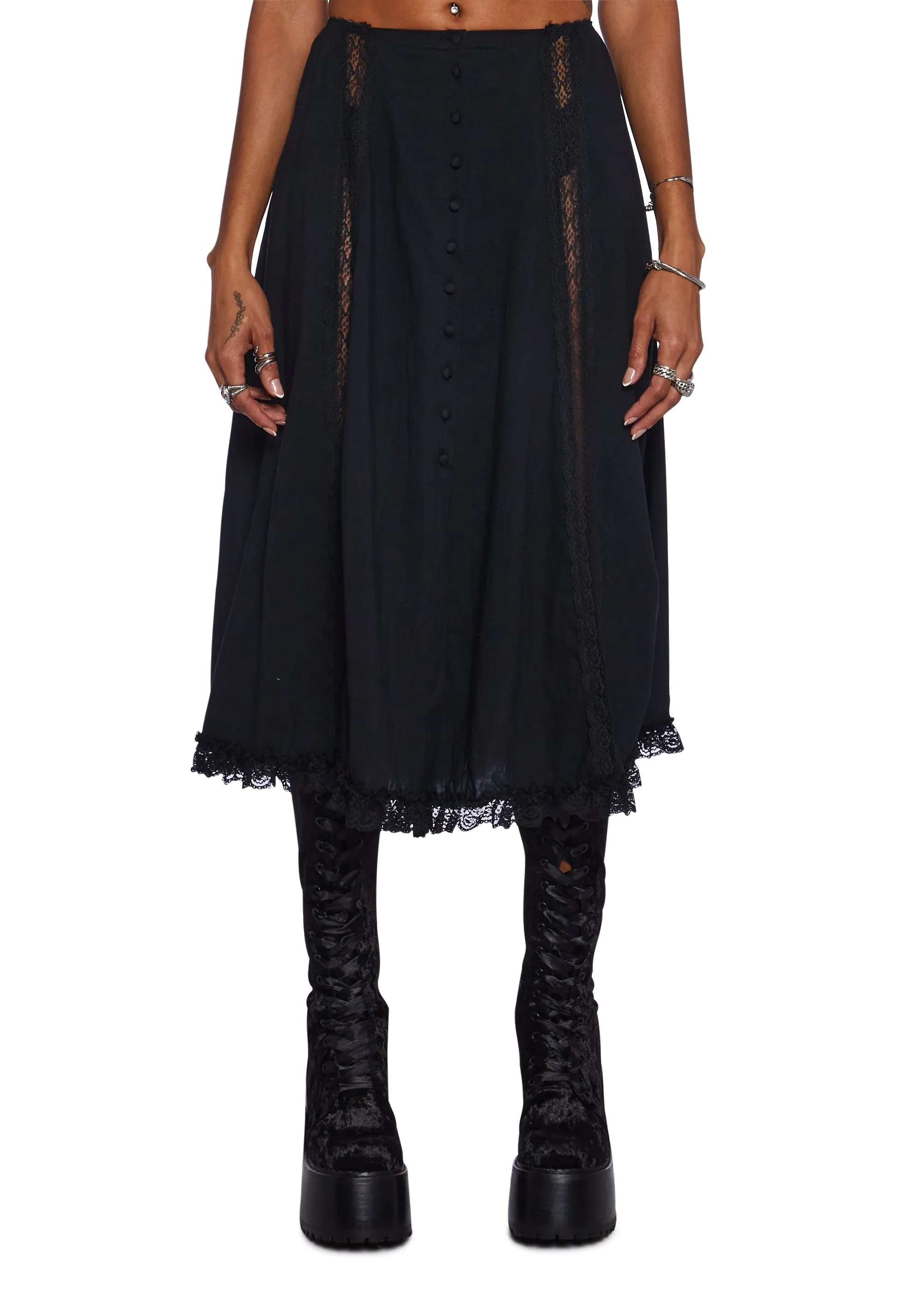 As I Will It Midi Skirt sold by Dolls Kill