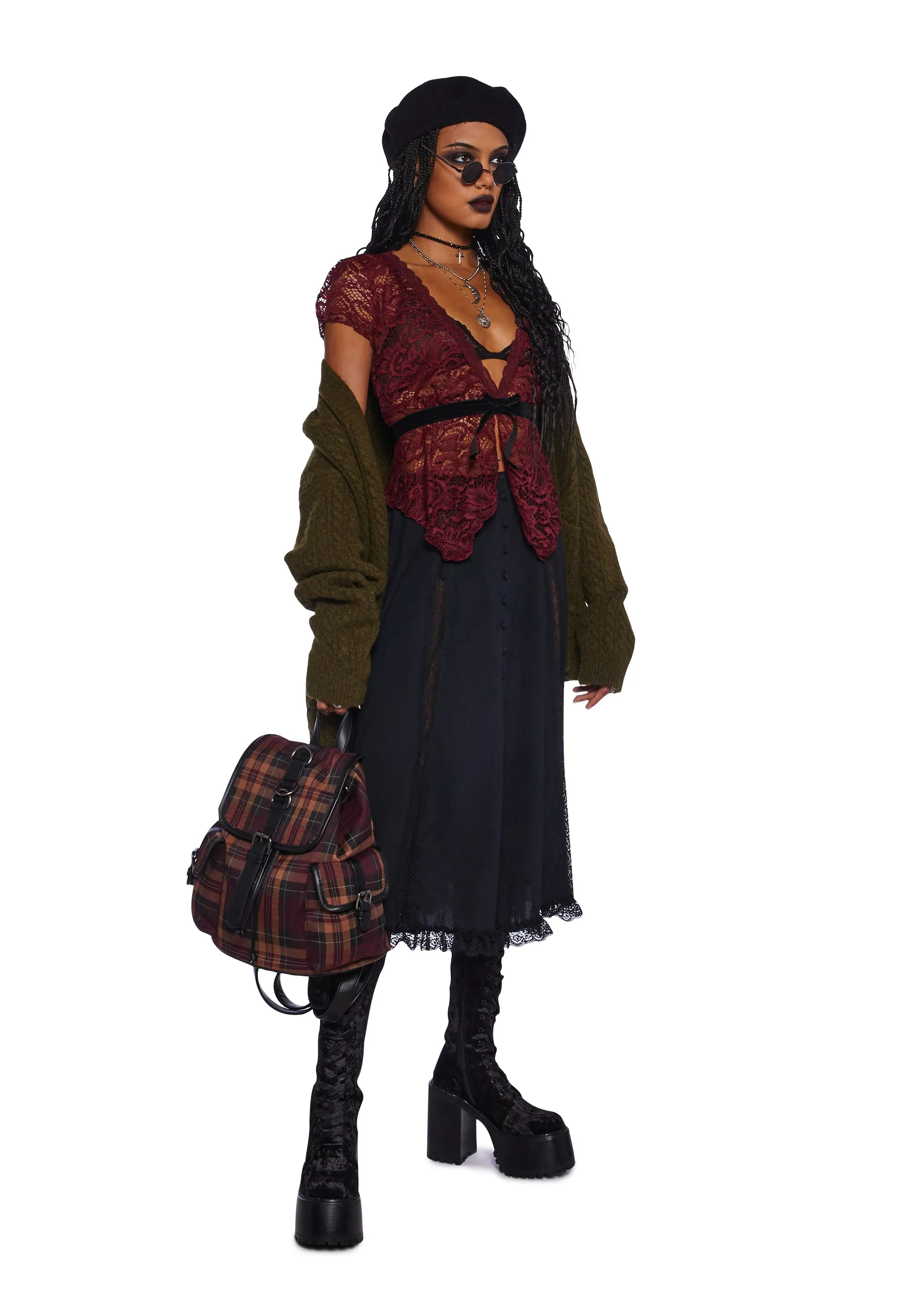 As I Will It Midi Skirt sold by Dolls Kill product image thumbnail 5