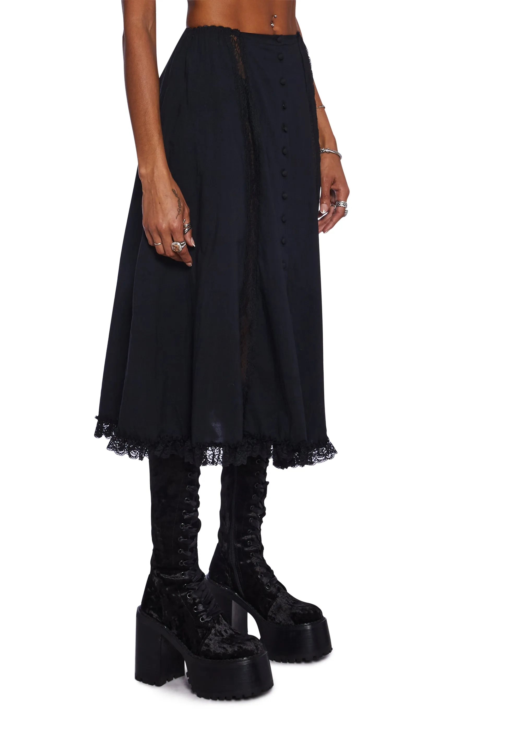 As I Will It Midi Skirt sold by Dolls Kill product image thumbnail 3