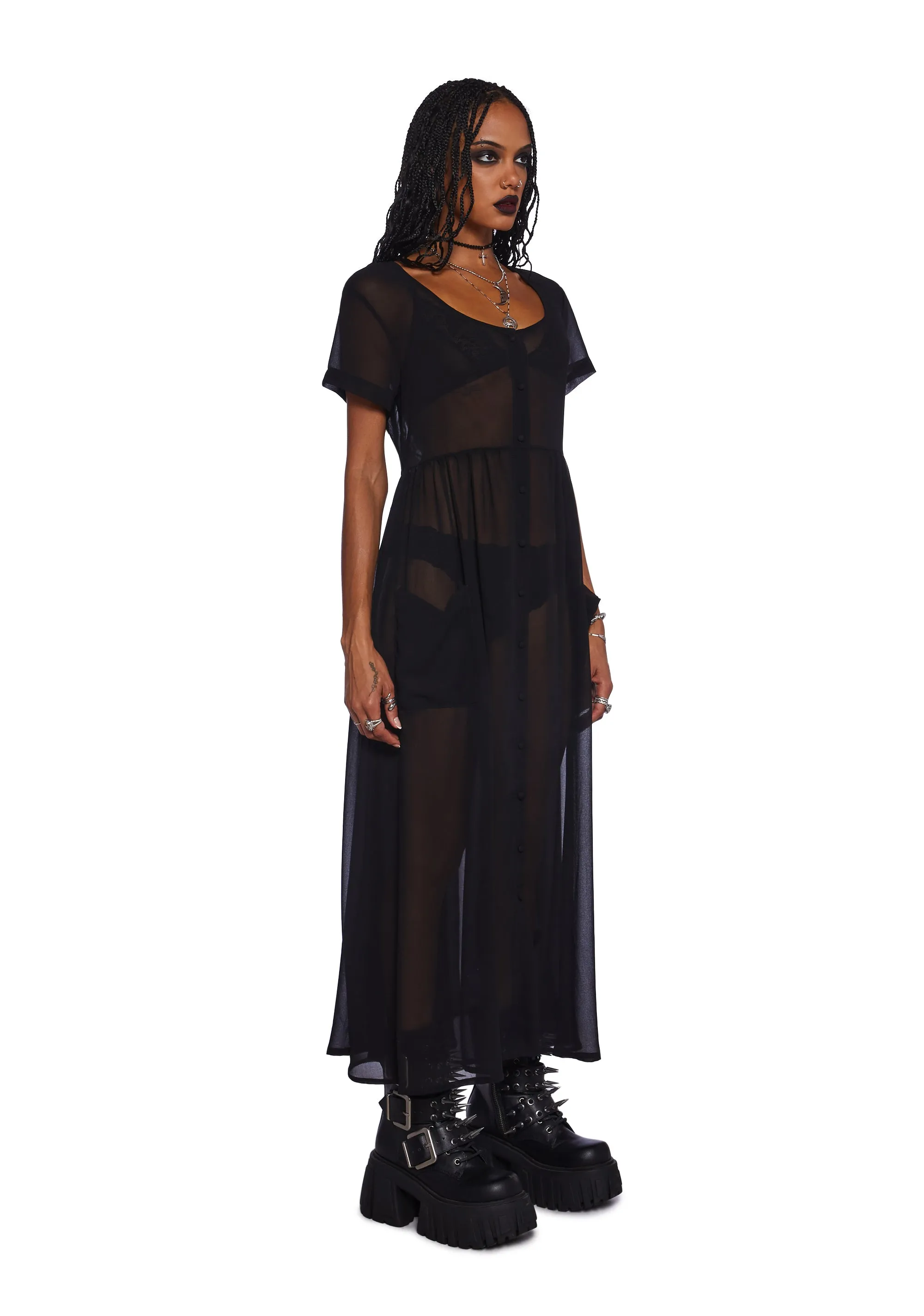 Supernatural Rituals Sheer Maxi Dress sold by Dolls Kill product image thumbnail 3