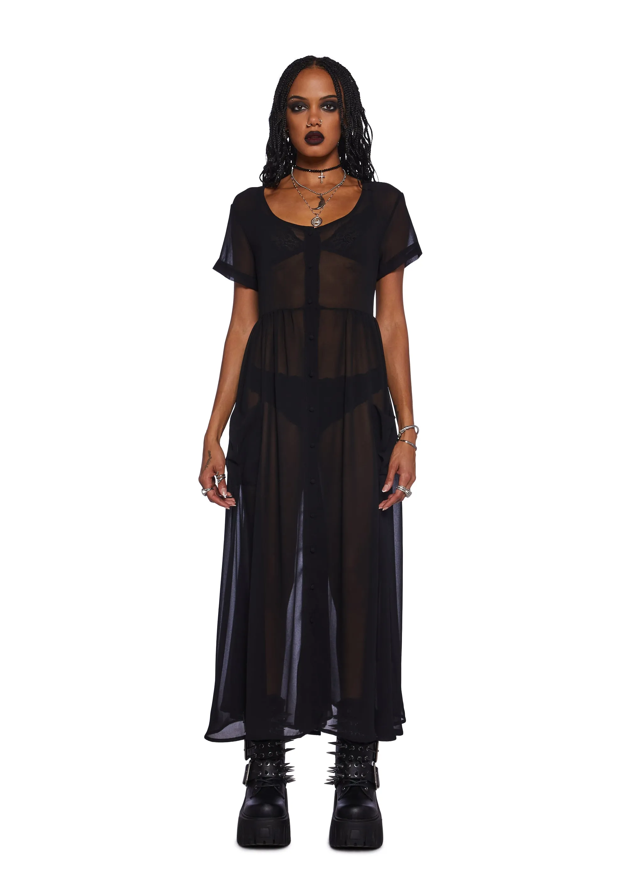 Supernatural Rituals Sheer Maxi Dress sold by Dolls Kill