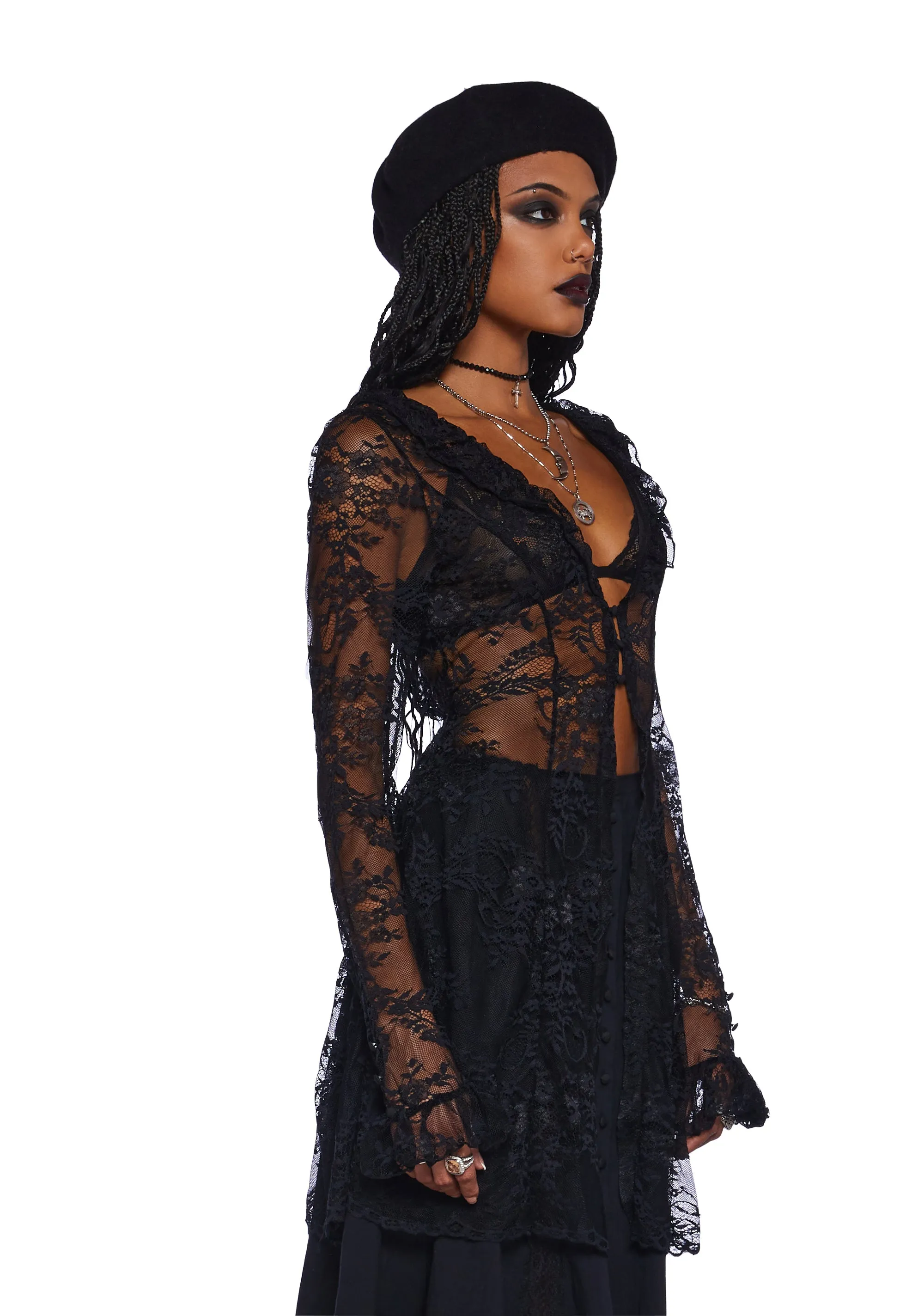 Seance Afterparty Sheer Cardigan sold by Dolls Kill product image thumbnail 3