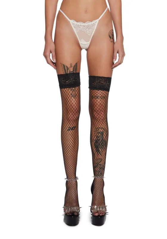 Heartless Lust Lace Thong - Ivory sold by Dolls Kill