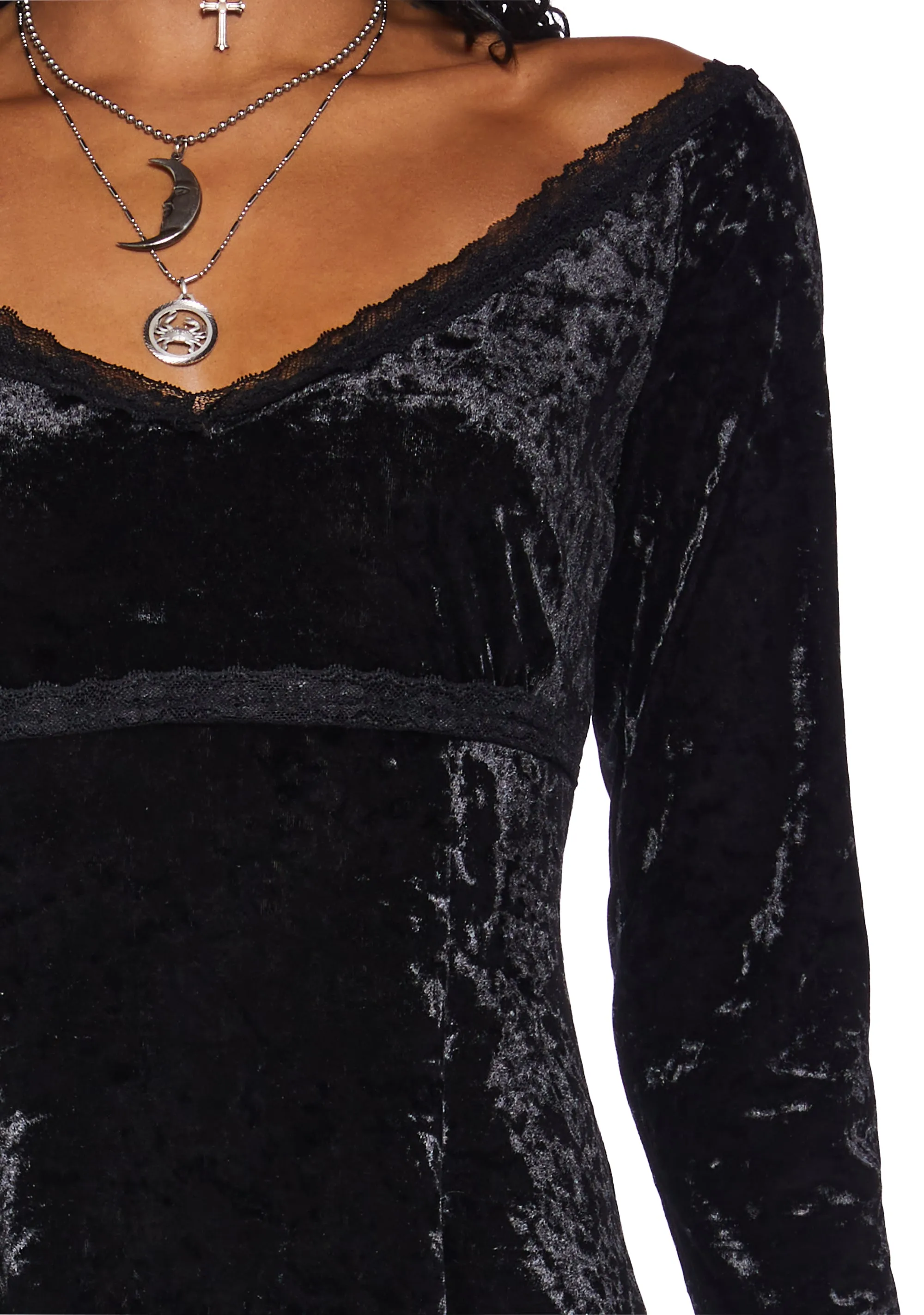 Glamour Sparks Velvet Dress sold by Dolls Kill product image thumbnail 5