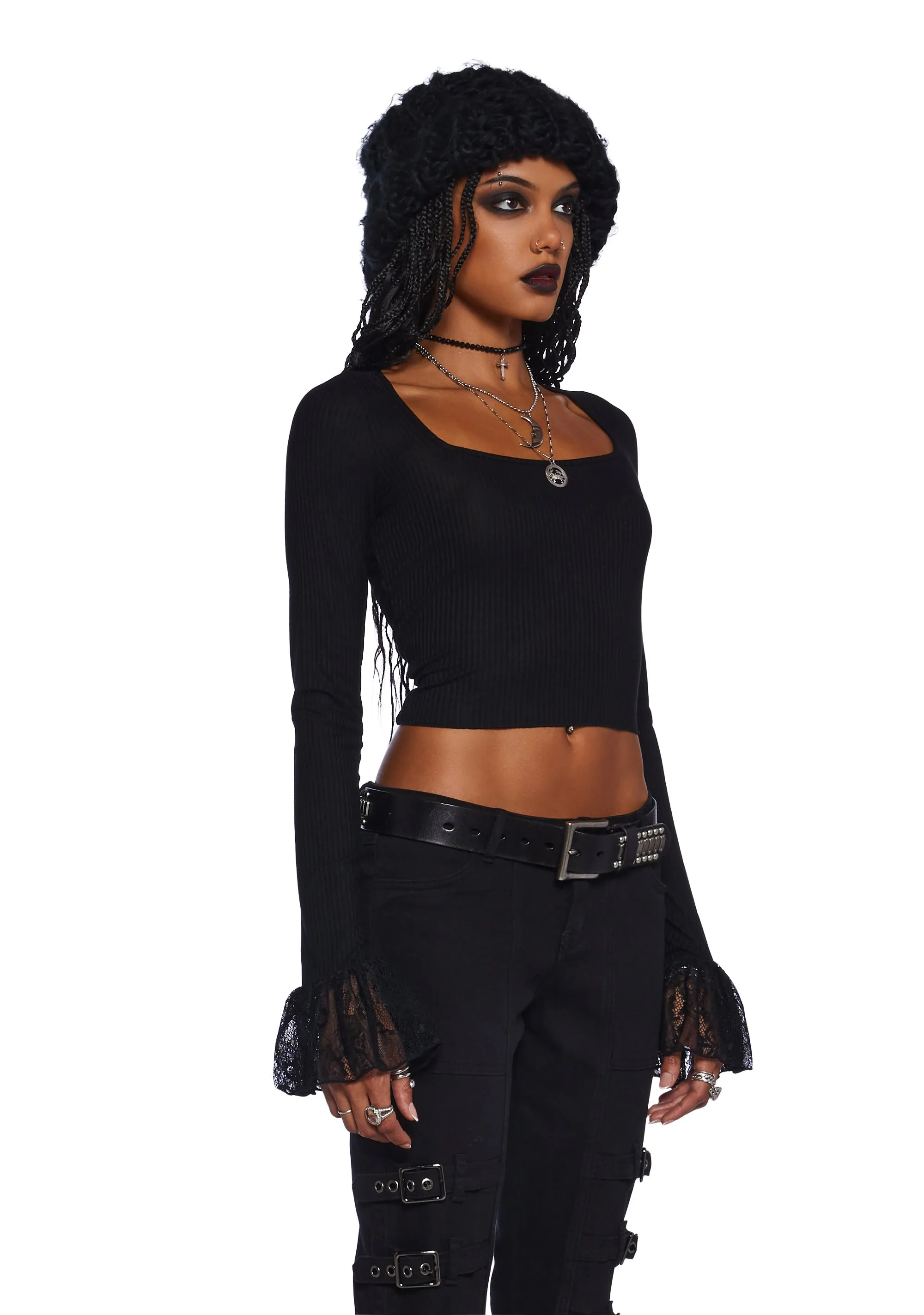 Shadowed Heart Long Sleeve Top sold by Dolls Kill product image thumbnail 3