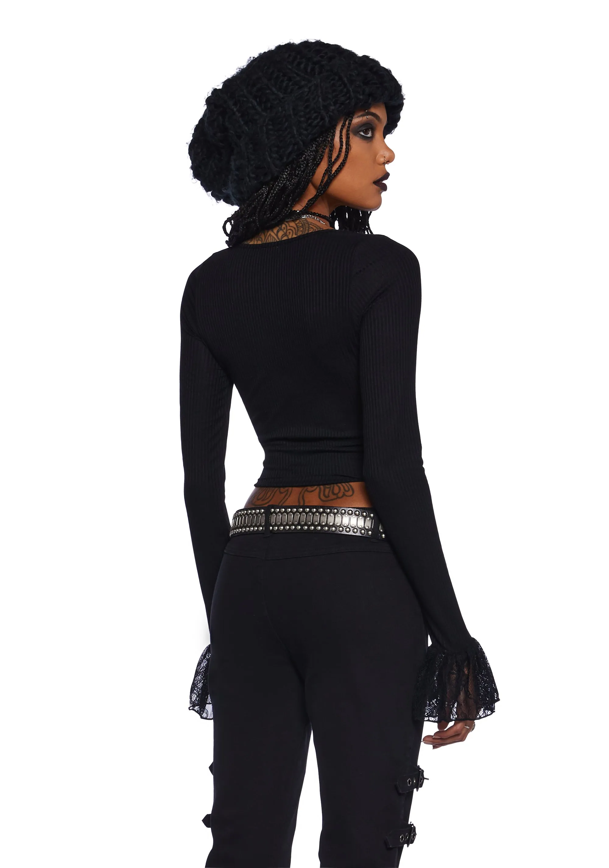 Shadowed Heart Long Sleeve Top sold by Dolls Kill product image thumbnail 4