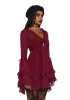 Real Divinity Mini Dress - Burgundy sold by Dolls Kill