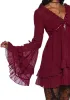 Real Divinity Mini Dress - Burgundy sold by Dolls Kill