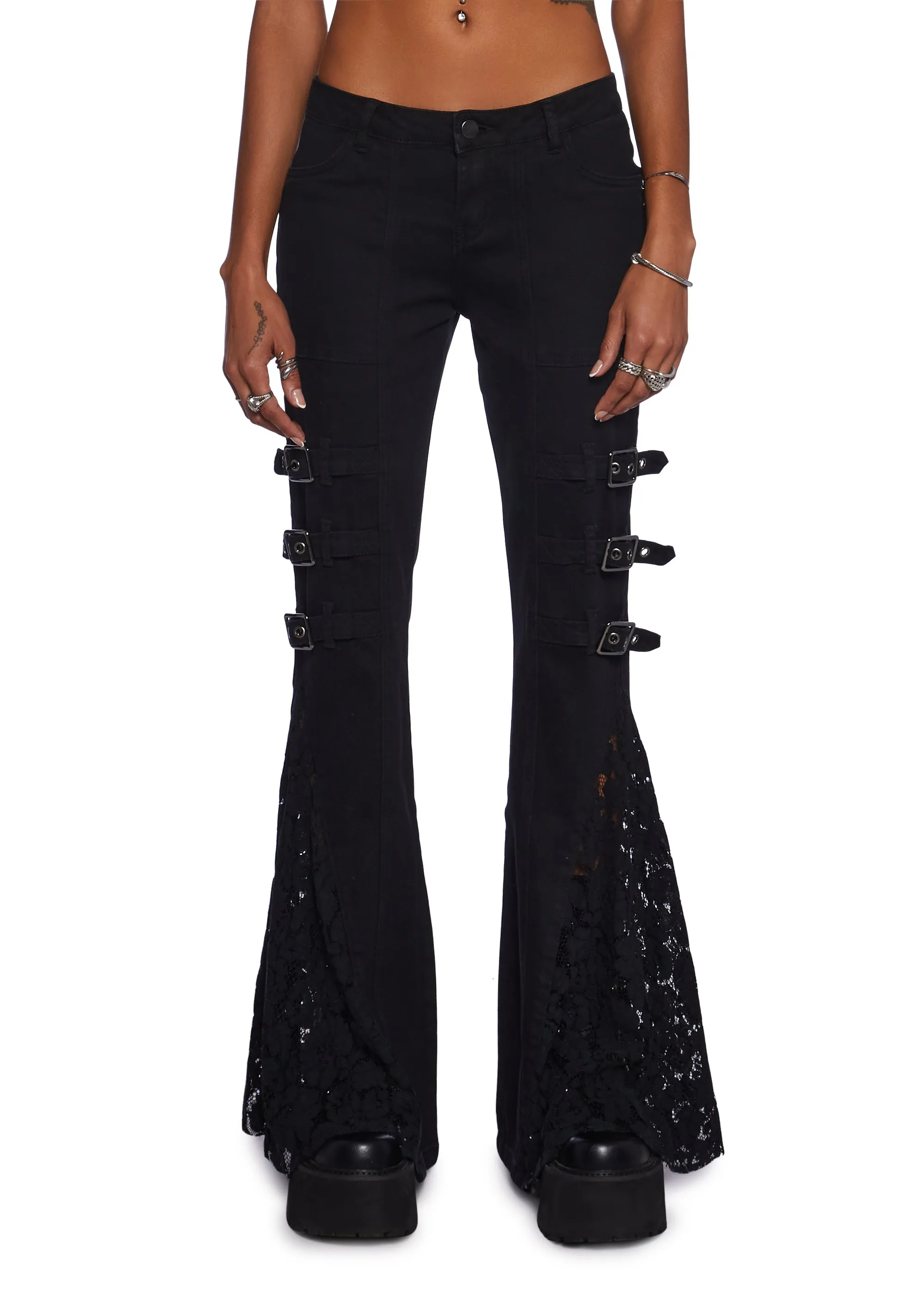 Normal Is An Illusion Flare Pants sold by Dolls Kill